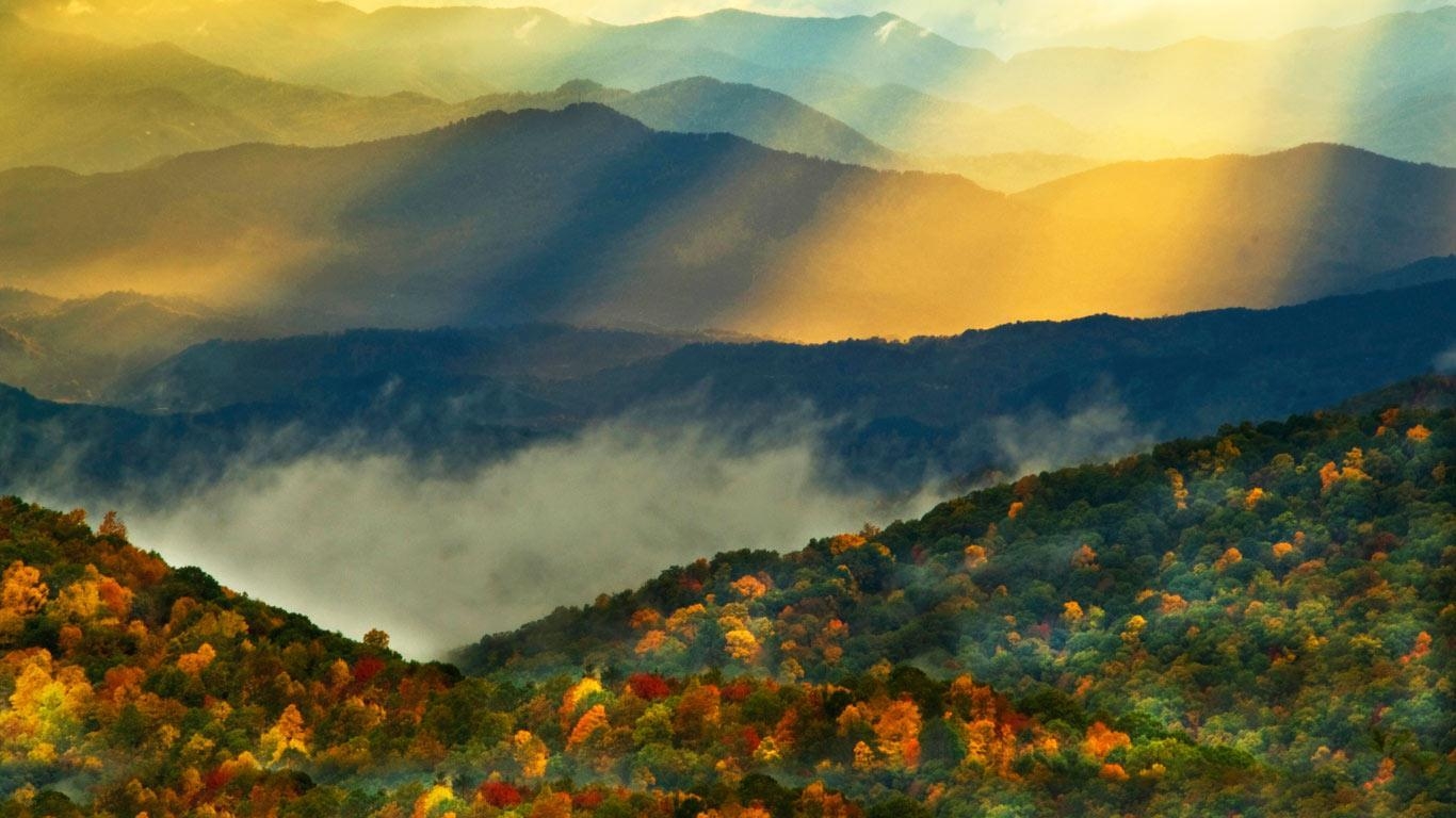 Smoky Mountains, Natur, Park, Vereinigte Staaten, Reise, 1370x770 HD Desktop