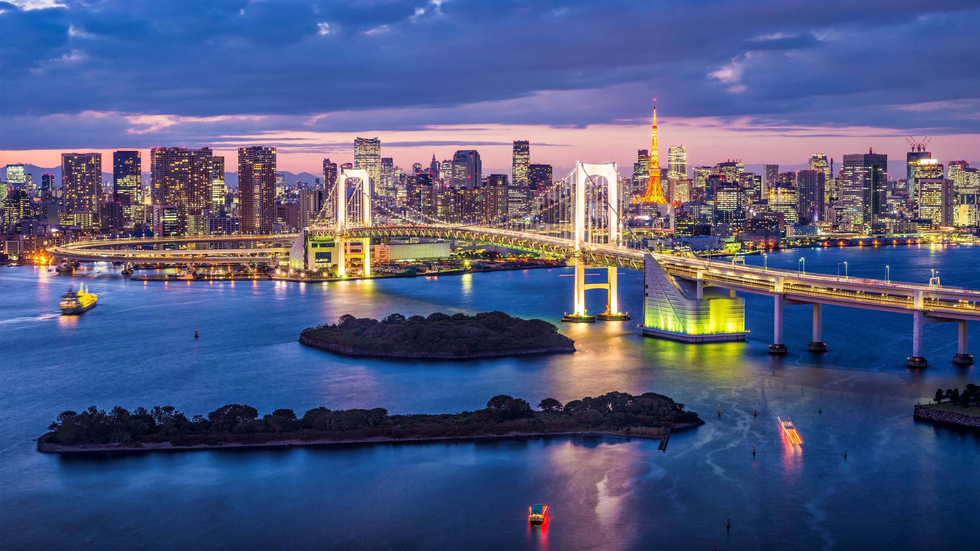 Regenbogenbrücke, Tokyo, Japan, UHD, 4K, 3840x2160 4K Desktop