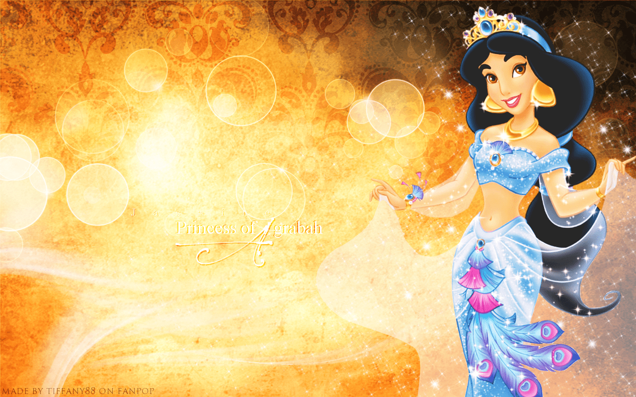 Jasmin, Disney, Märchenfigur, Aladdin, Zeichentrickabenteuer, 1280x800 HD Desktop