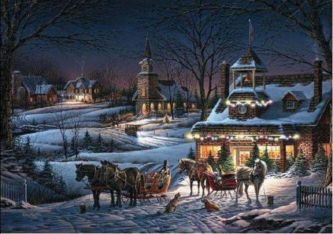 Winter Schnee, Weihnachtsdorf, Hintergrund, Android, HD, 1090x770 HD Desktop