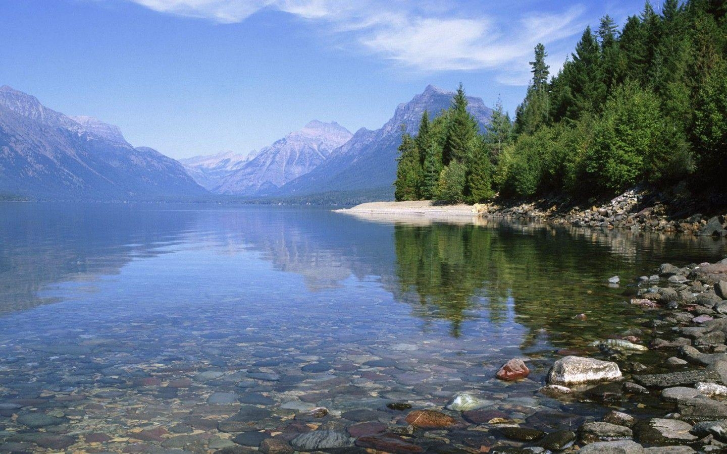 Lake McDonald, Gletscher, Nationalpark, Montana, 1440x900 HD Desktop