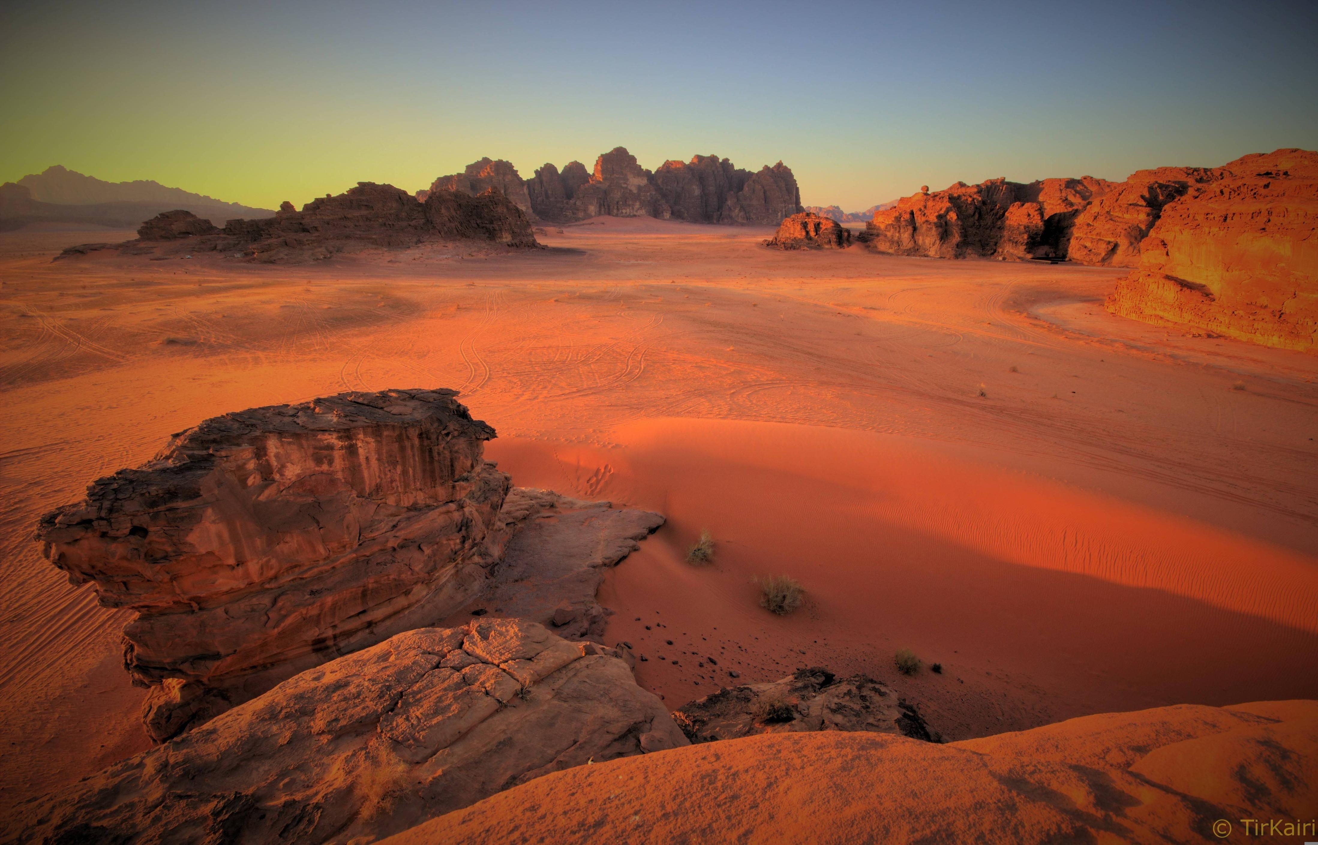 Wadi Rum, Sonnenuntergang, Jordanien, Wüstenlandschaft, Reisen, 4400x2820 4K Desktop