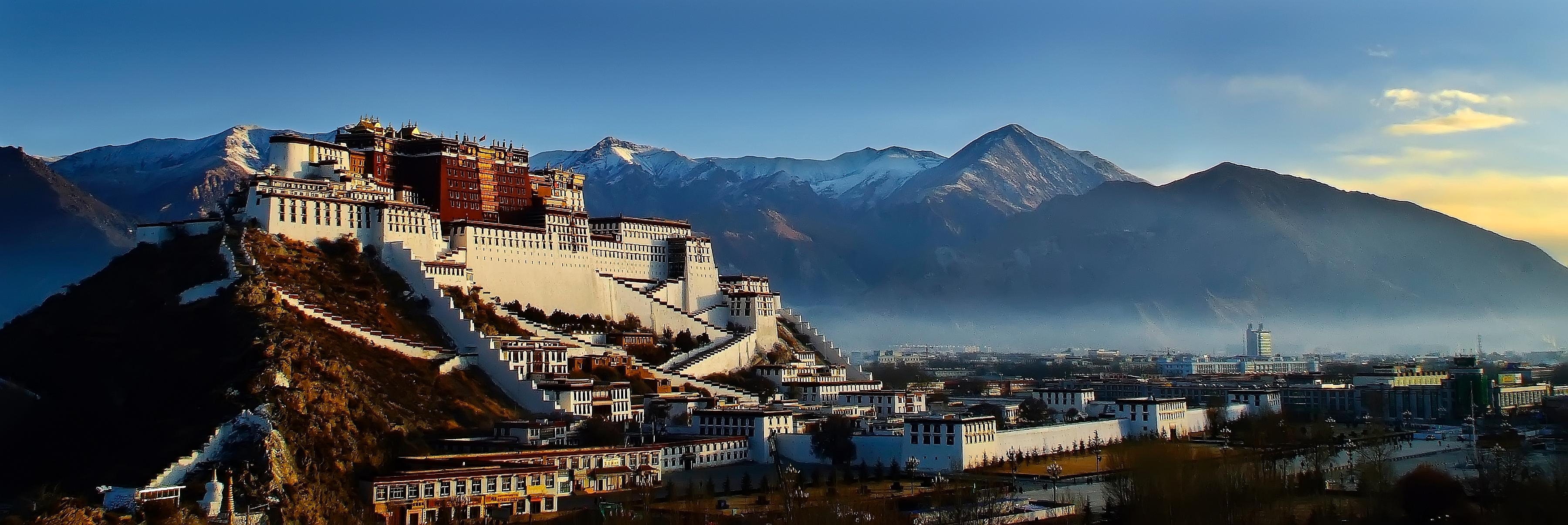 Potala Palast, Tibetisch, Geschichte, Lhasa, Monument, 3600x1210 Dual Screen Desktop