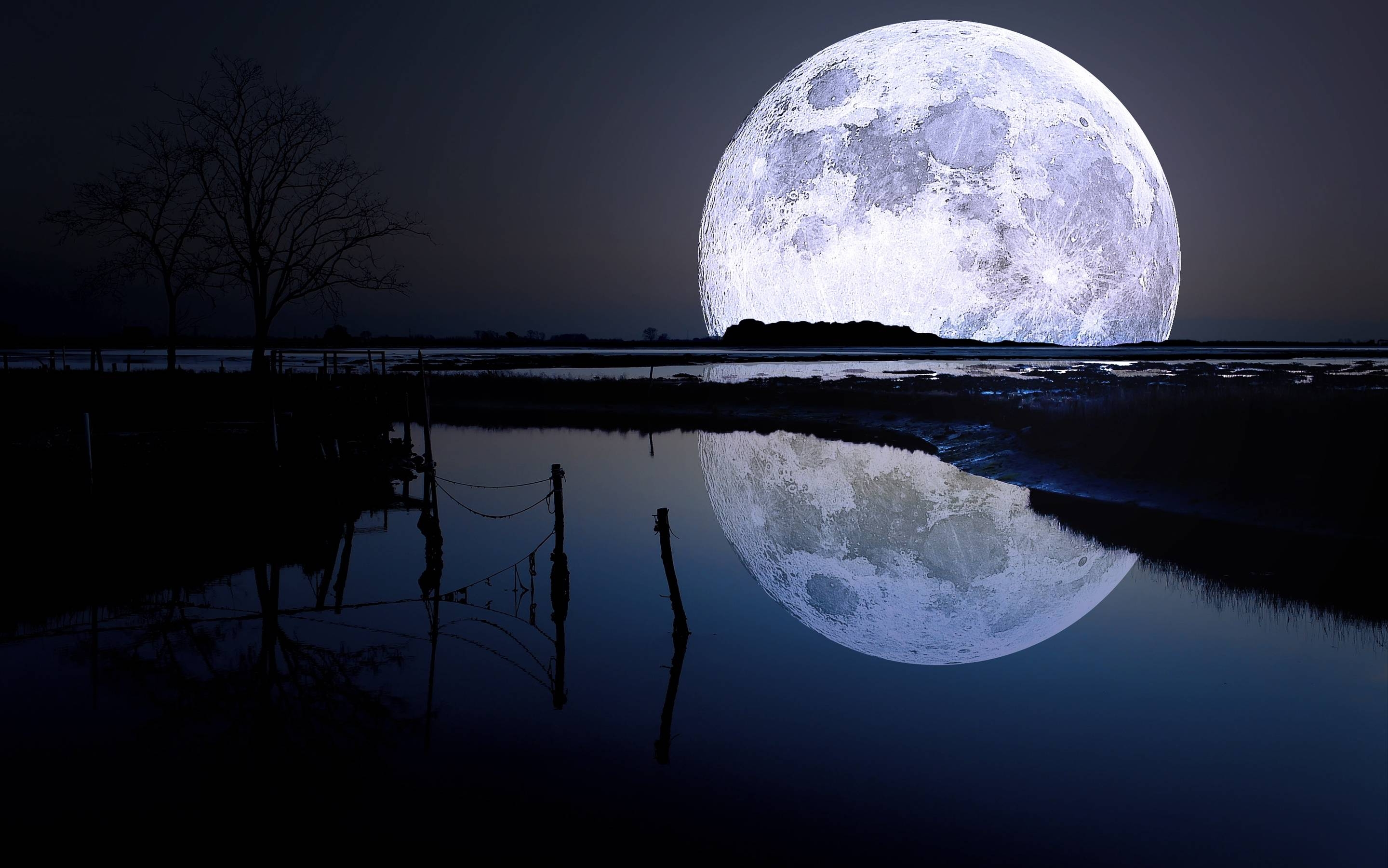 Vollmond, Hintergrund, Nacht, Himmel, All, 2880x1800 HD Desktop