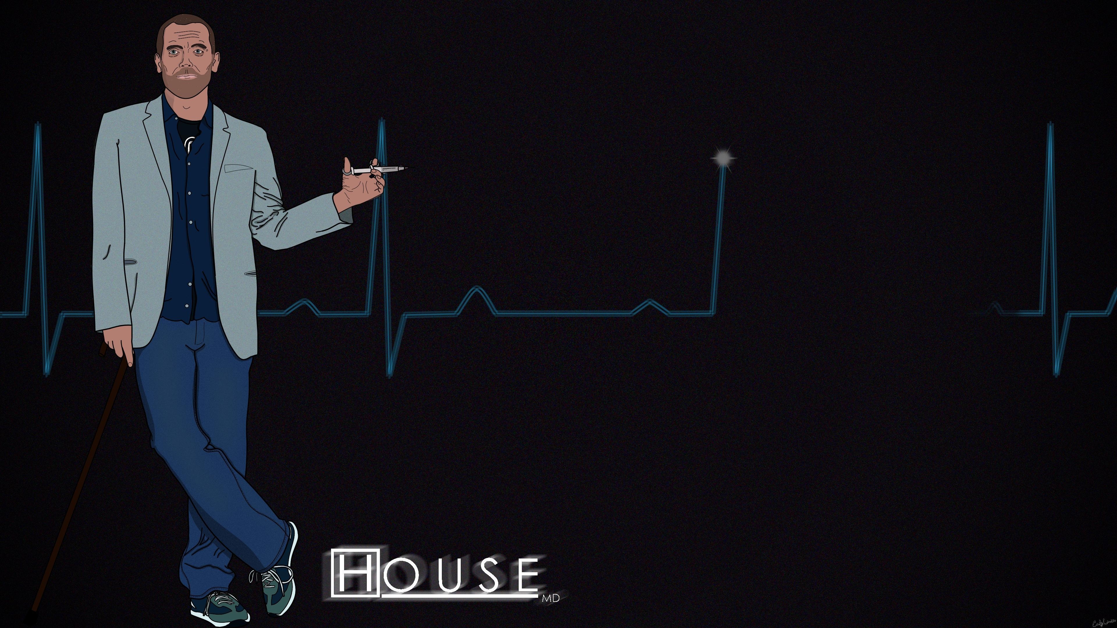 House MD, Dr. House, Eigenes Design, TV, 3840x2160 4K Desktop