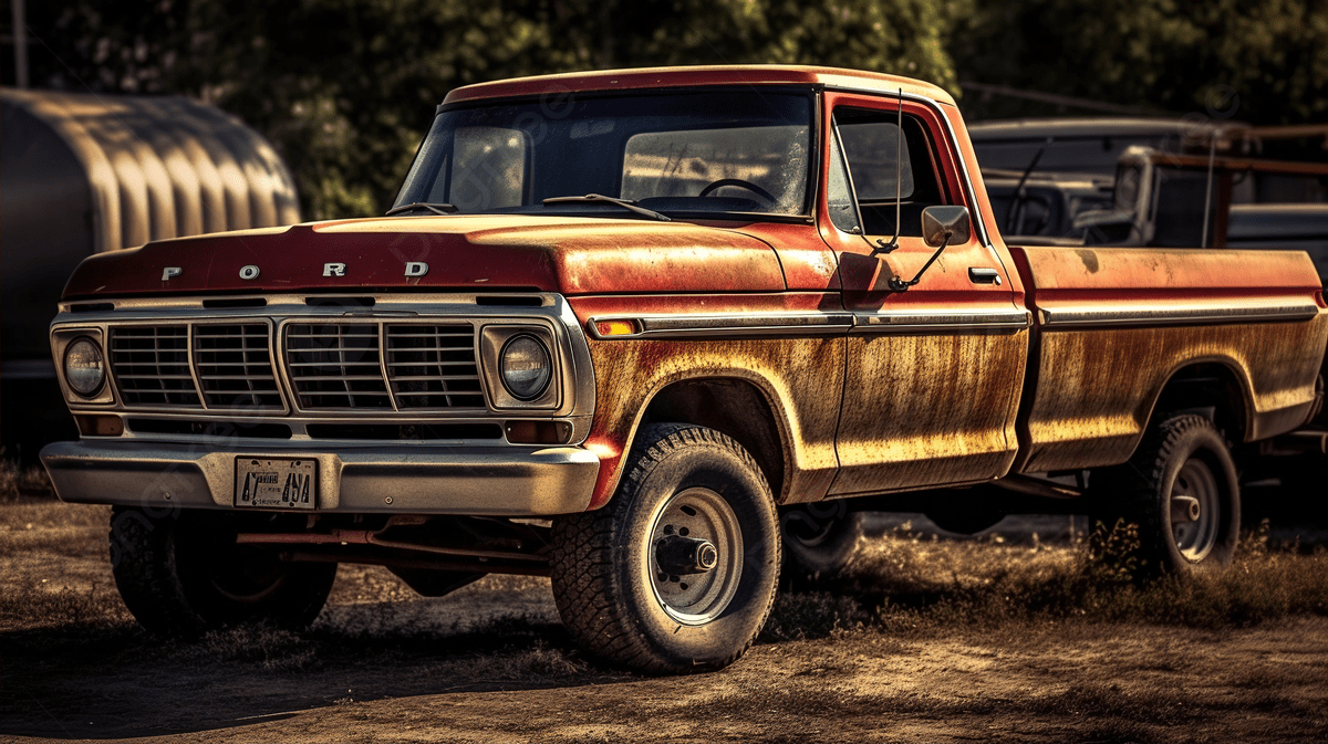 Ford Pickup, Rot, Braun, Hintergrund, Bild, 1200x680 HD Desktop