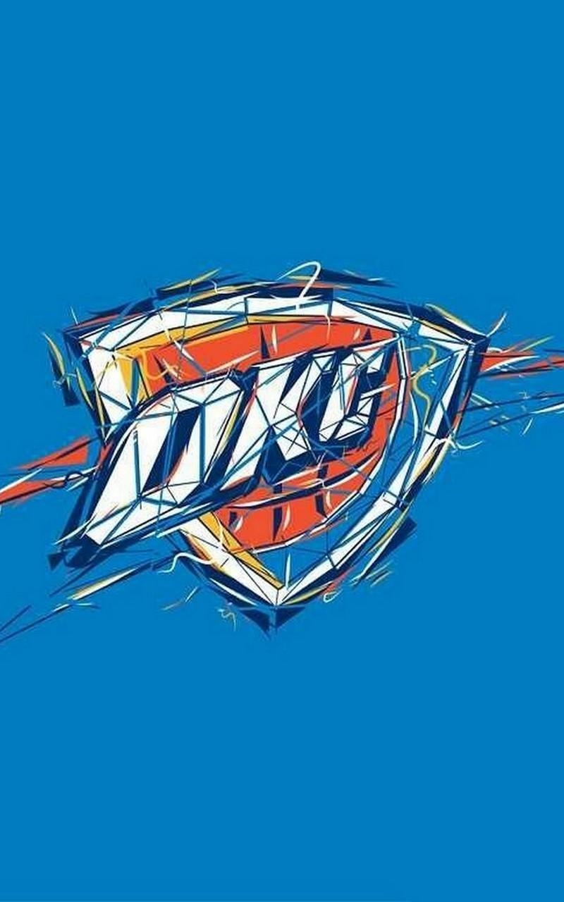 Oklahoma City Thunder, Kunst, Android, Sport, Basketball, 800x1280 HD Handy