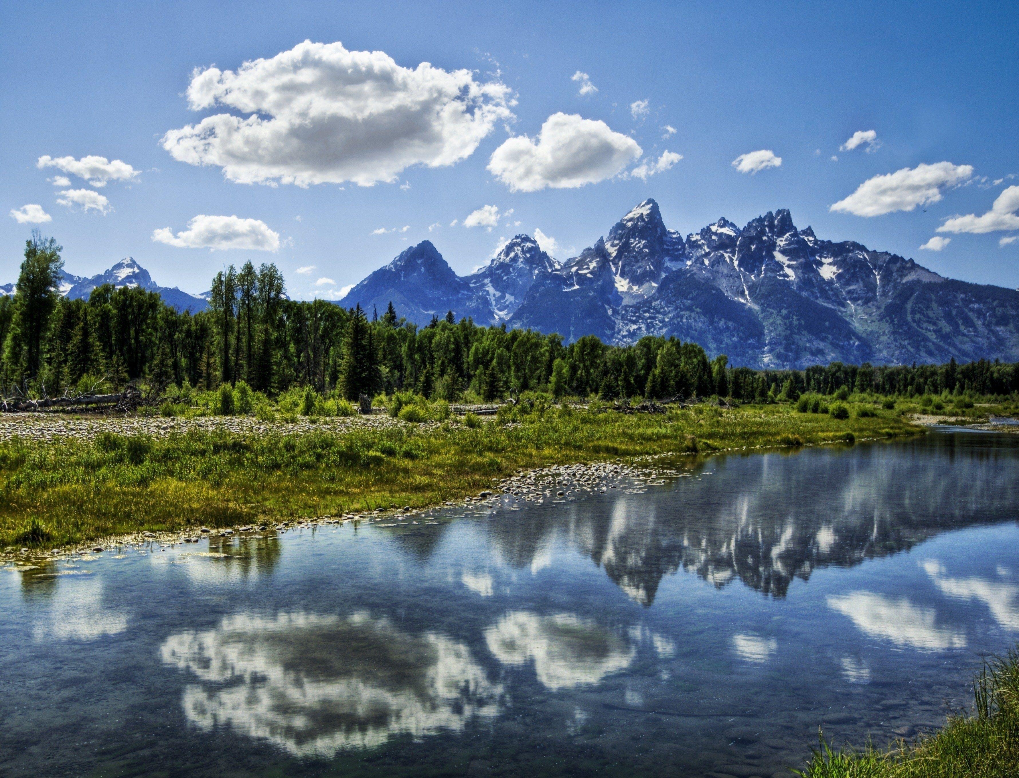 Jenny Lake, Grand Teton, Wyoming, USA, Berge, 3560x2720 4K Desktop