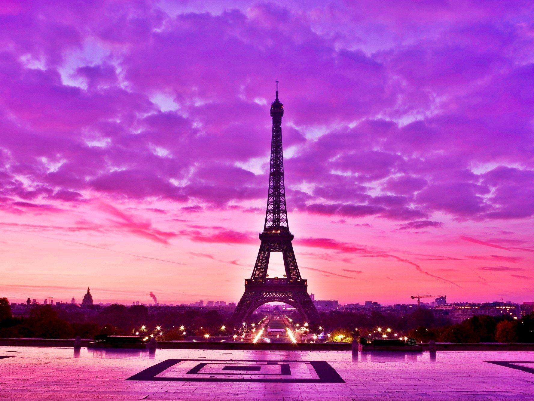 Eiffelturm, Paris, rosa, Frankreich, Reisen, 1780x1340 HD Desktop