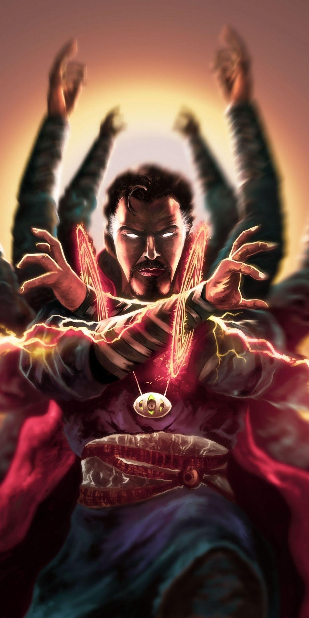 Doktor Strange, Magische Hände, Kunstwerk, Marvel, Film, 1080x2160 HD Handy