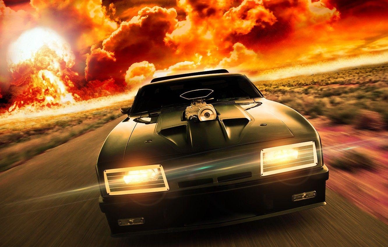 Mad Max, Straße, Auto, Sturm, Ford Falcon, 1340x850 HD Desktop