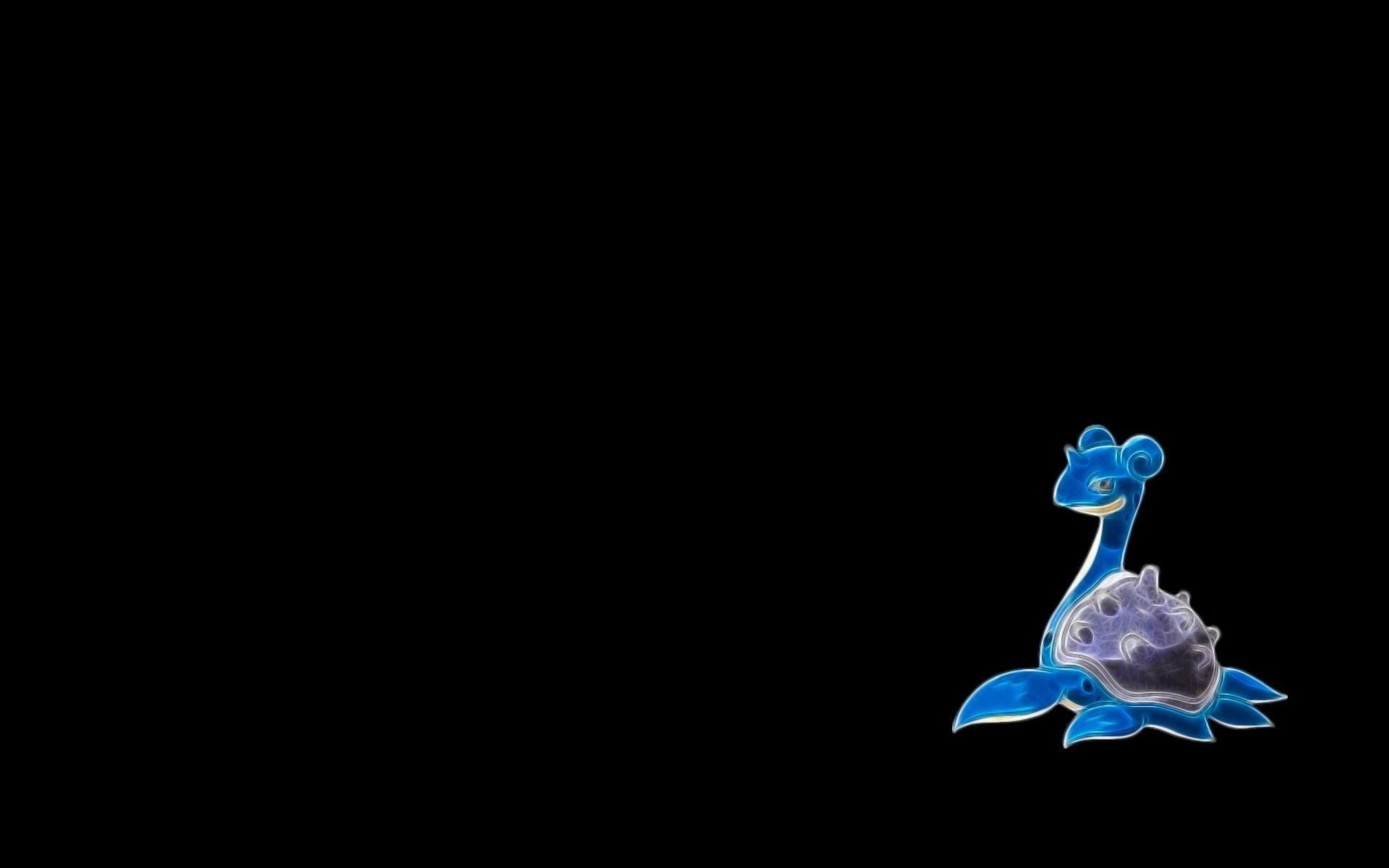 Lapras, Fractalius, Schwarz, Pokémon, Hintergrund, 1920x1200 HD Desktop