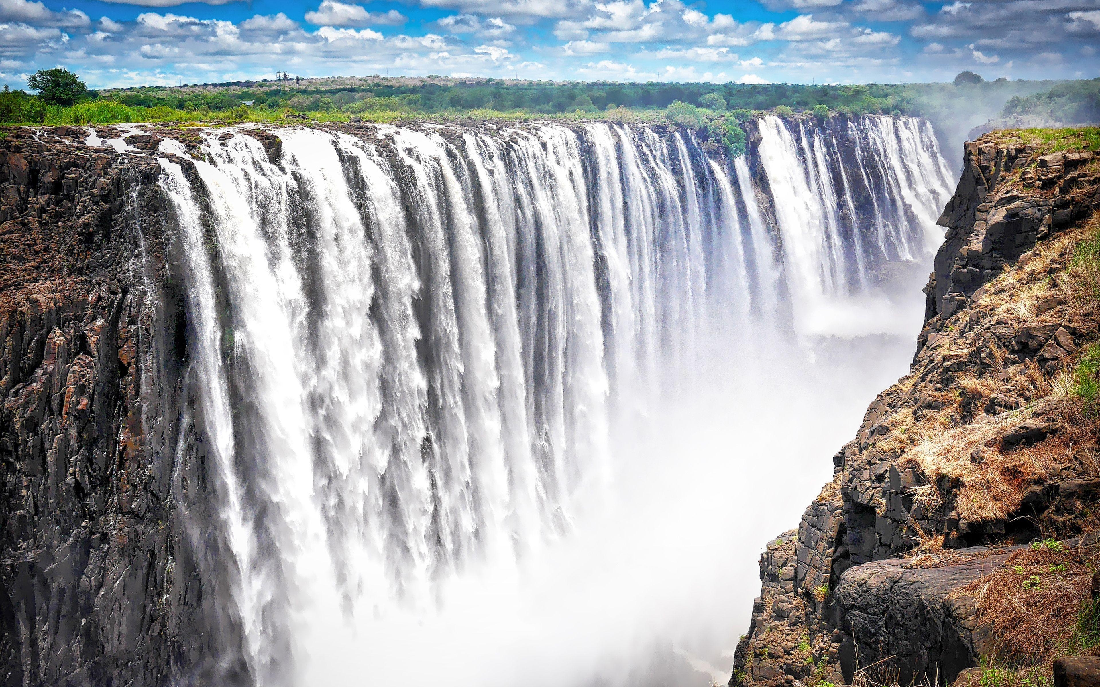 Victoriafälle, 4K, Wasserfall, Zambezi, Bild, 3840x2400 4K Desktop