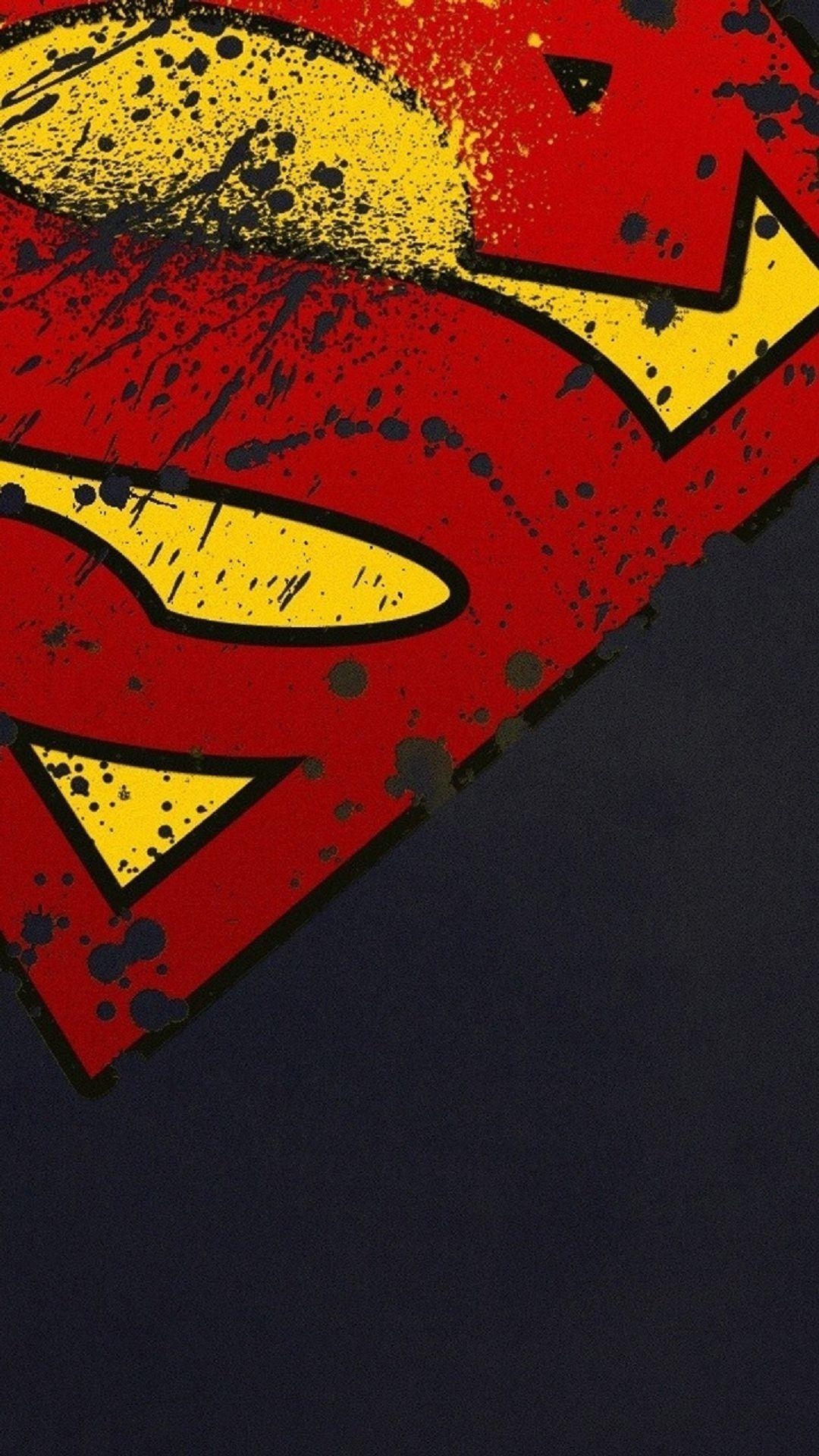 Superman, Logo, minimalistisch, Android, Download, 1080x1920 Full HD Handy