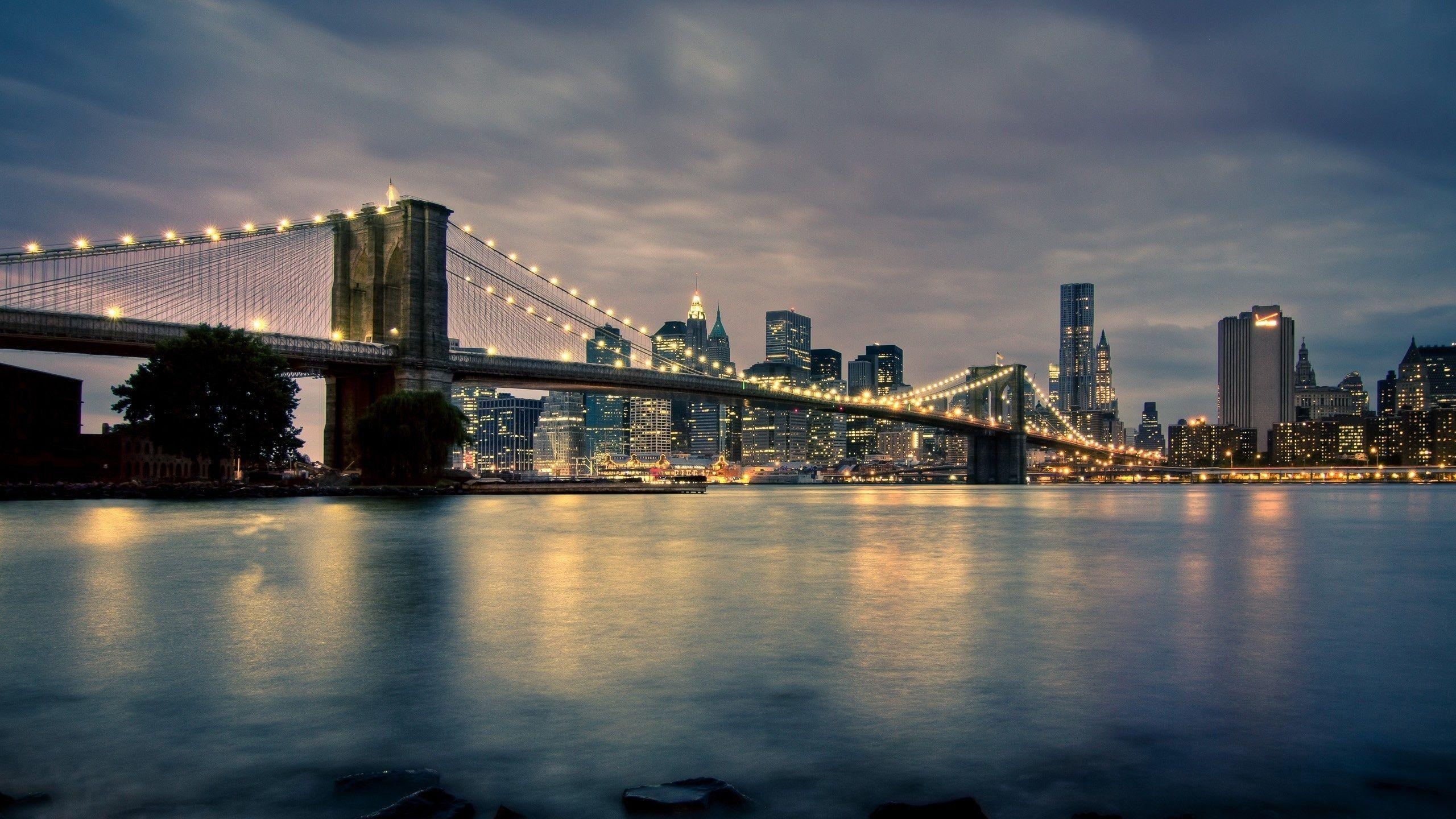 Brooklyn Bridge, Reisen, HD, Bild, Hintergrund, 2560x1440 HD Desktop