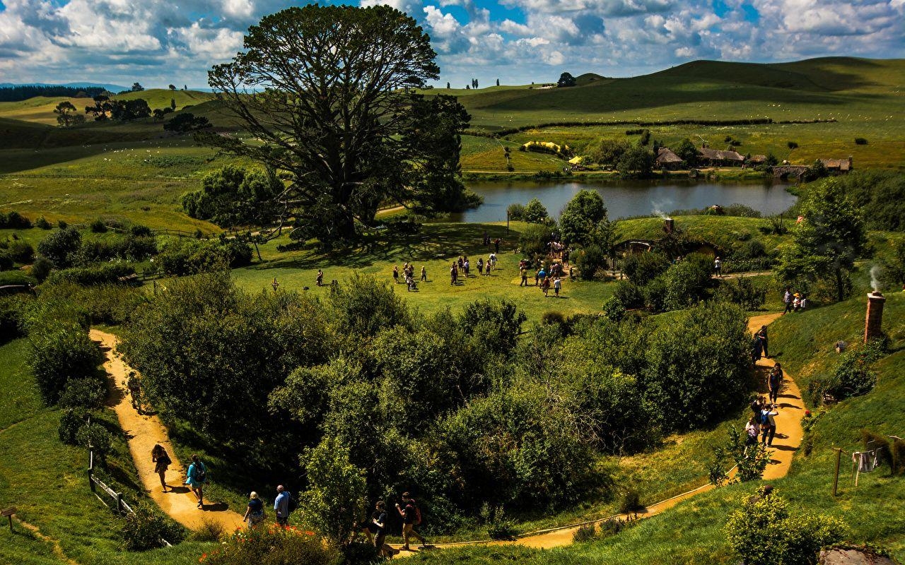 Matamata, Neuseeland, Hobbiton, Natur, Parks, 1280x800 HD Desktop