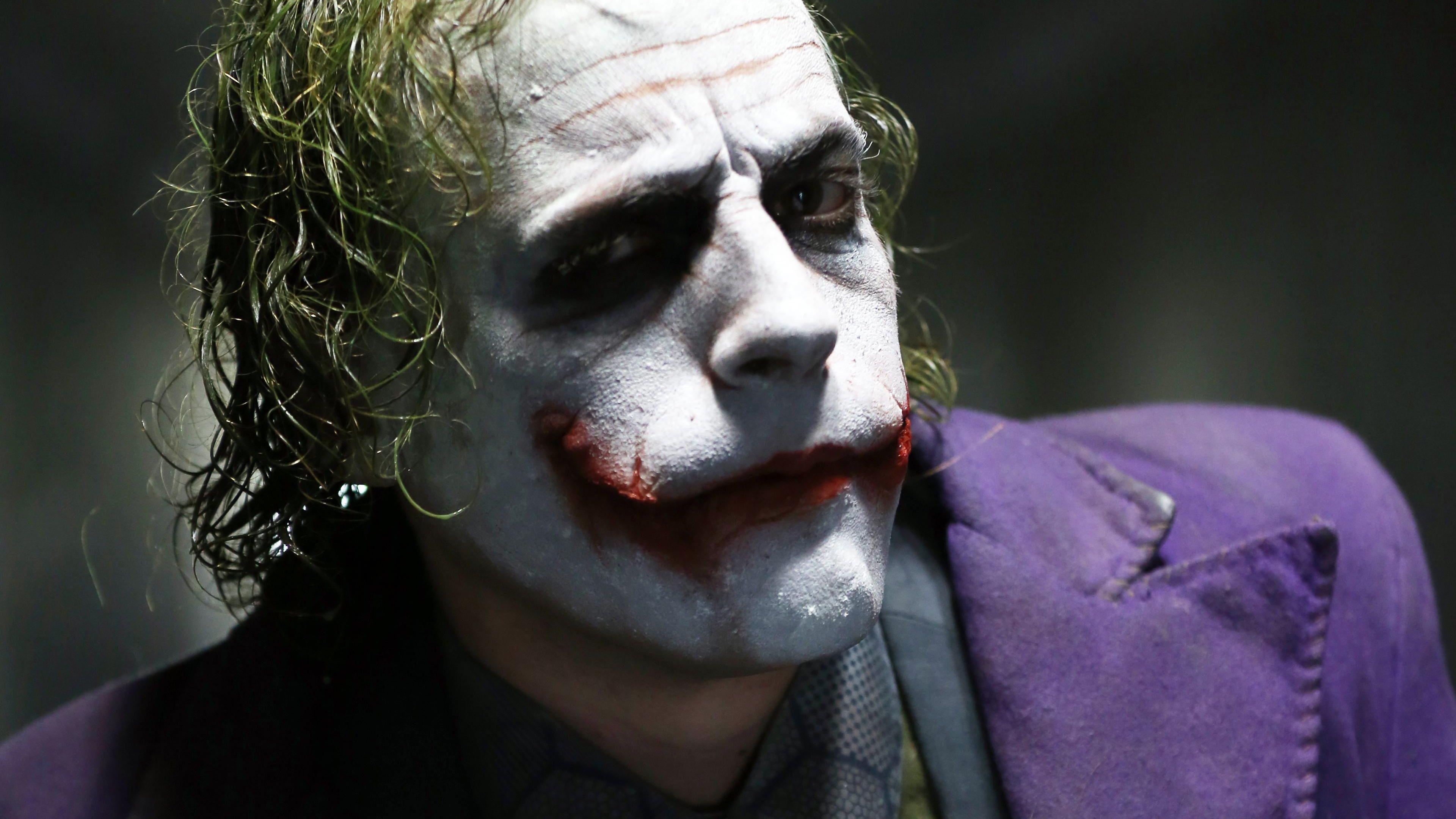 Heath Ledger, Joker, 4K HD, Superhelden, Film, 3840x2160 4K Desktop