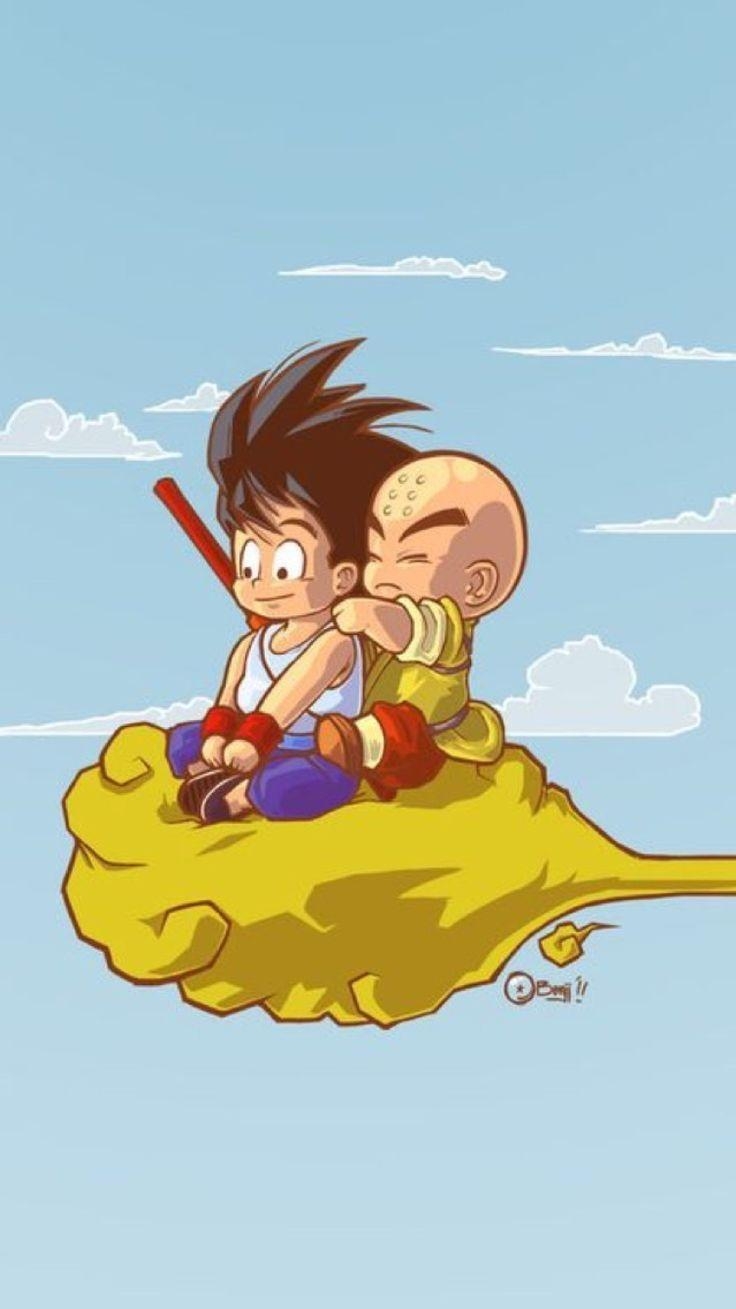 Dragon Ball, junger Goku, Krillin, Anime, Bild, 740x1310 HD Handy