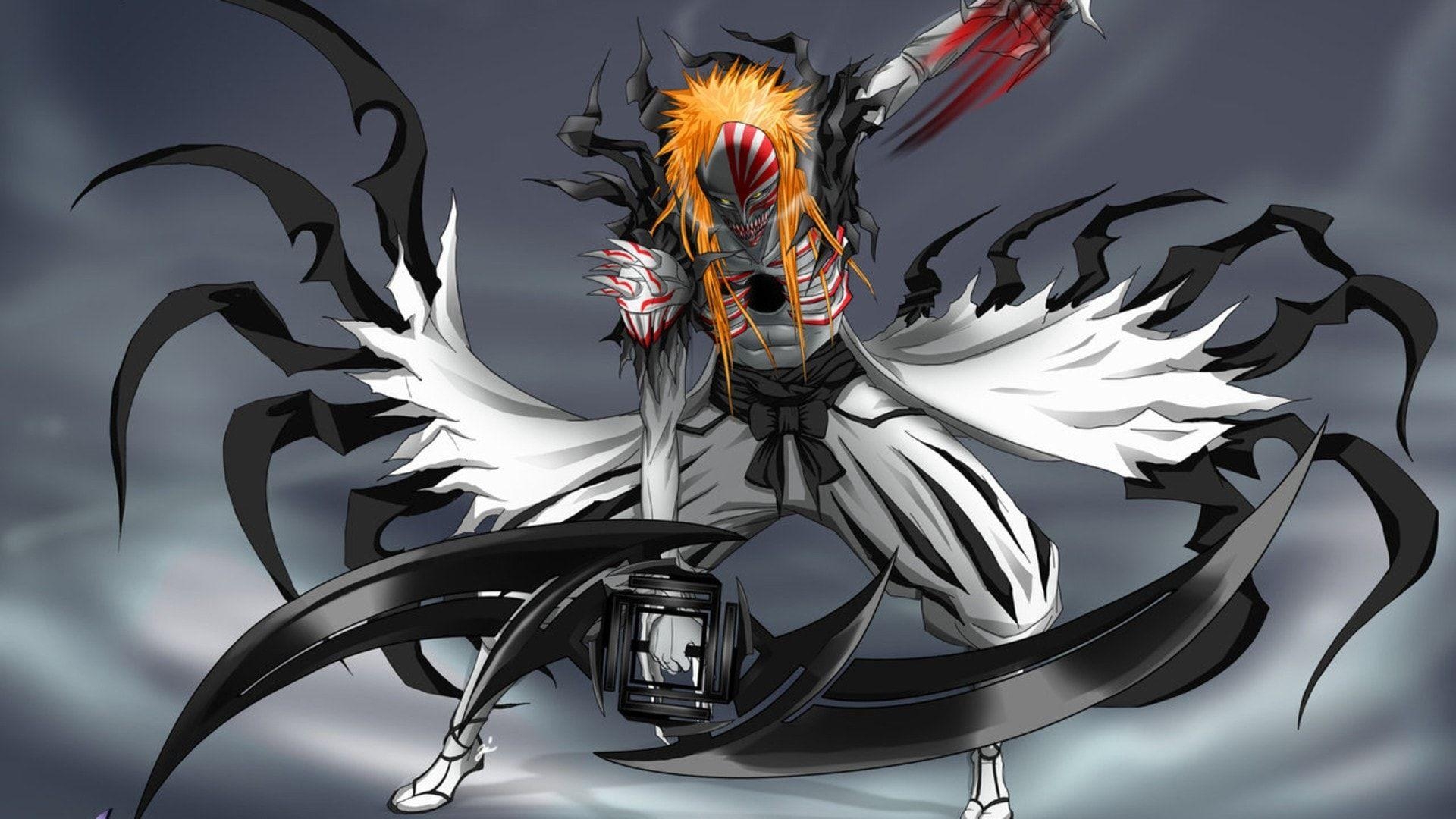 Ichigo Kurosaki, Bleach Anime, Hollow Form, Zanpakuto, 1920x1080 Full HD Desktop