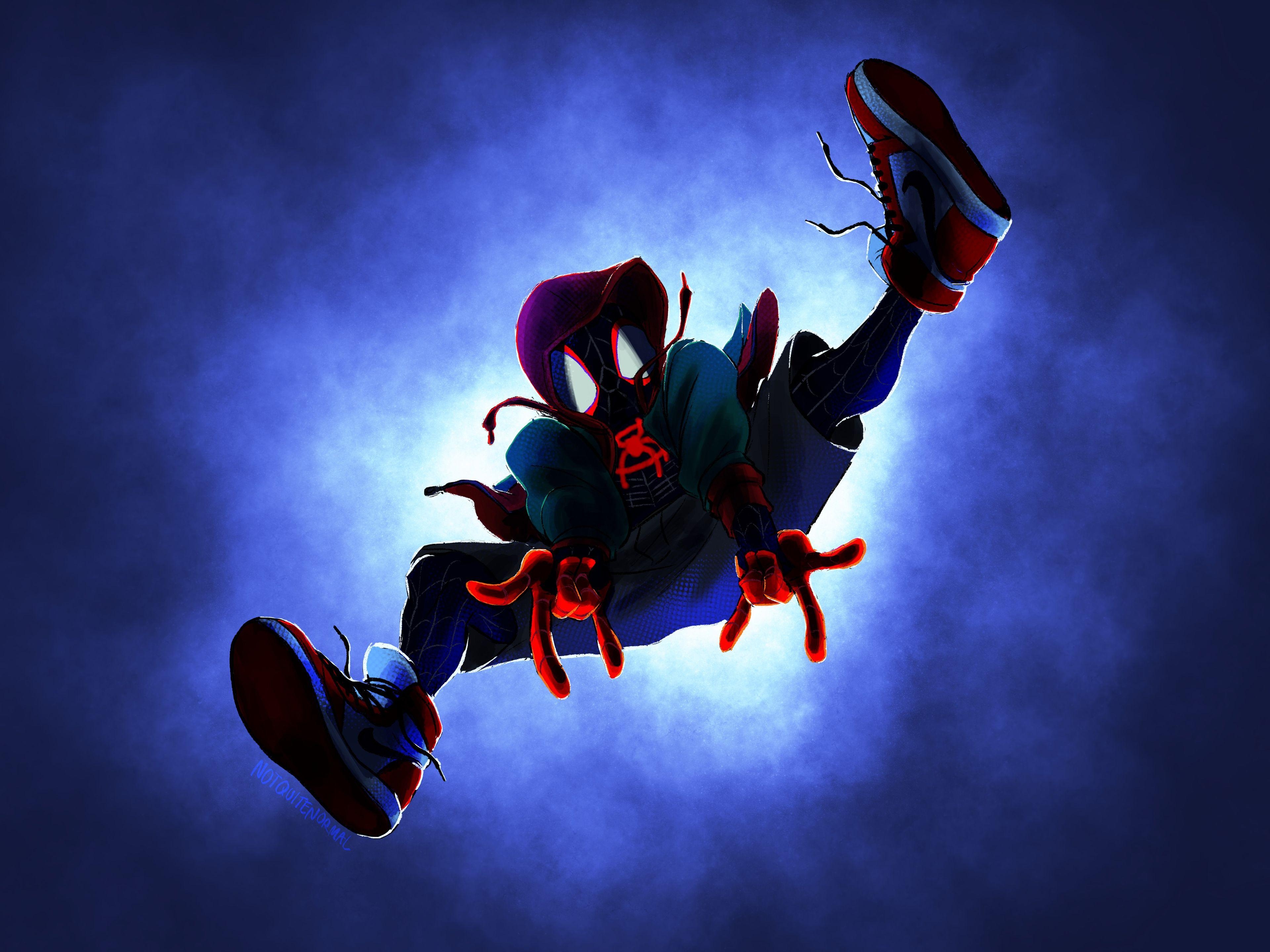 Miles Morales, Spiderverse, Zeichentrick, Superheld, Hintergrund, 3840x2880 4K Desktop