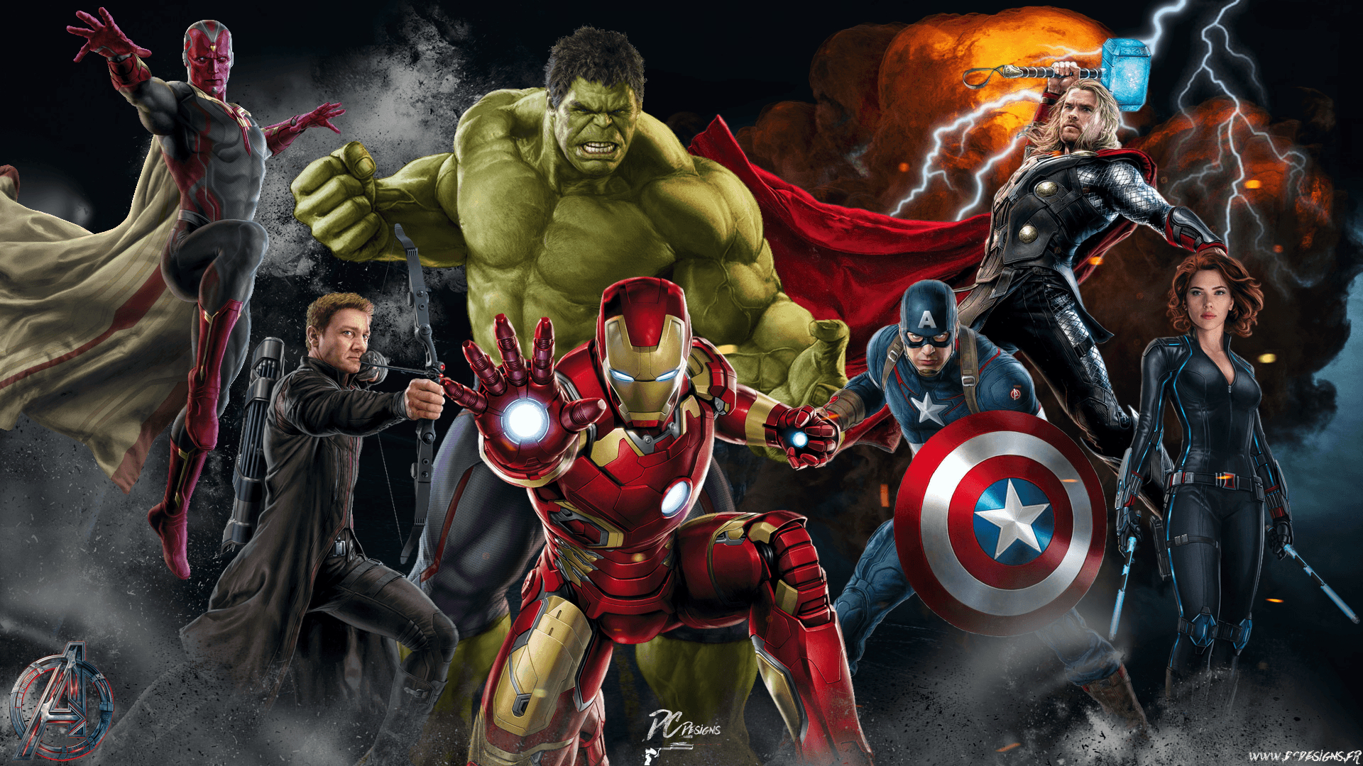 Avengers, Hintergrund, Bild, Design, Marvel, 1920x1080 Full HD Desktop