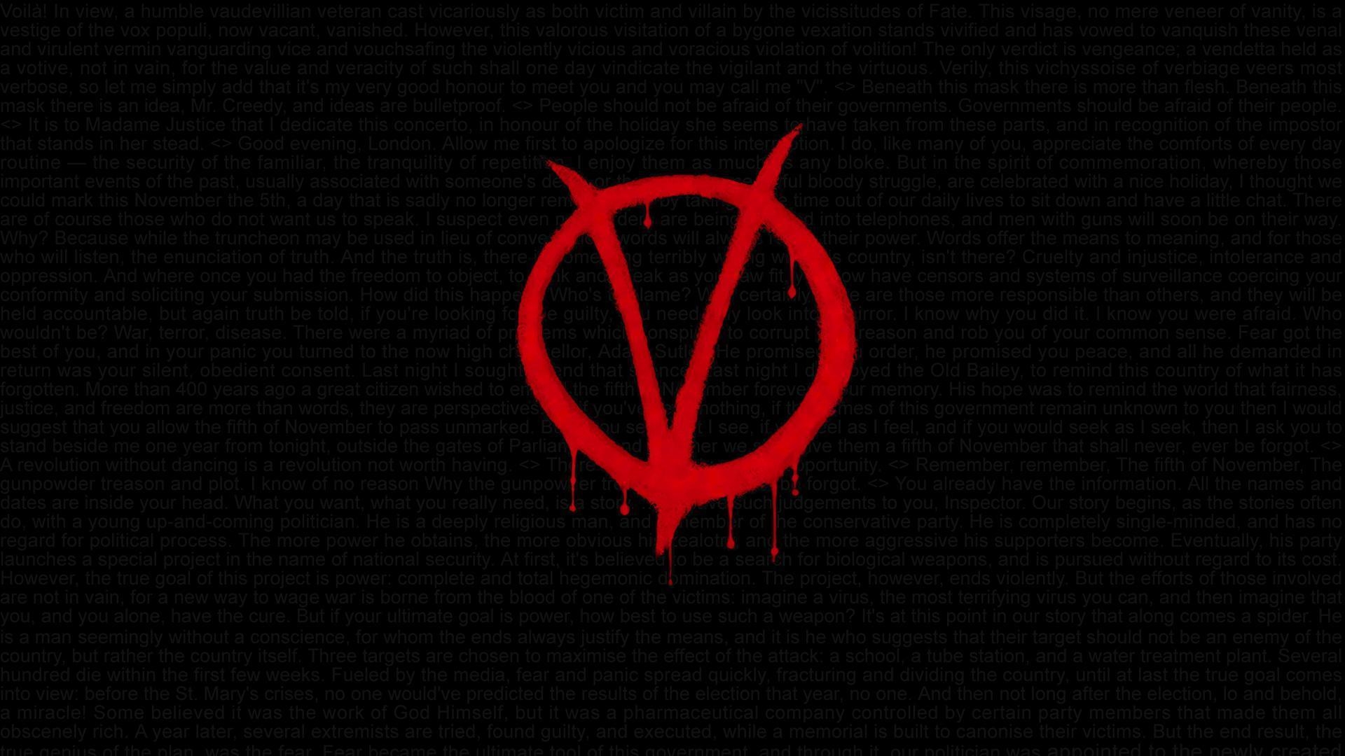 V wie Vendetta, Film, HD, Grafisch, Revolution, 1920x1080 Full HD Desktop