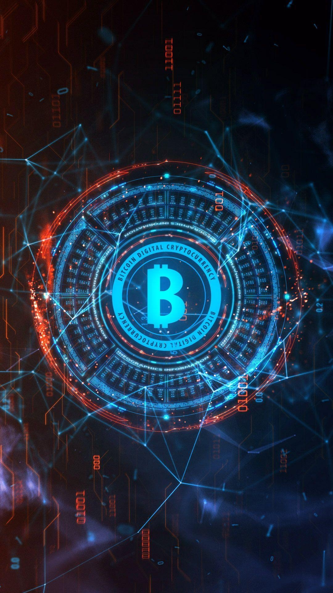 Bitcoin, Kryptowährung, Video, Bildschirm, Hintergrund, 1080x1920 Full HD Handy