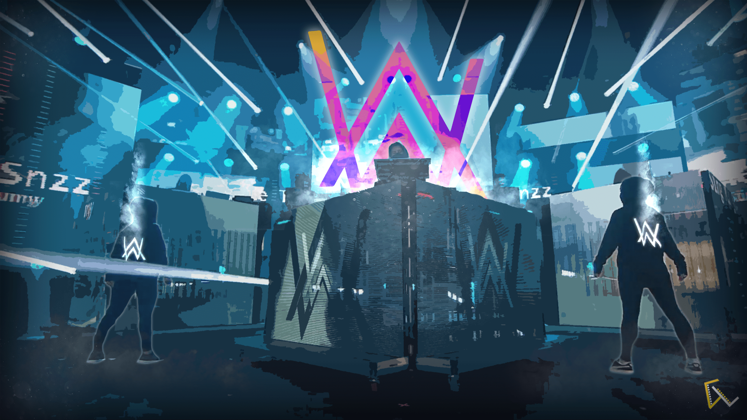 Alan Walker, Logo, Musik, Hintergrund, Kunst, 2560x1440 HD Desktop