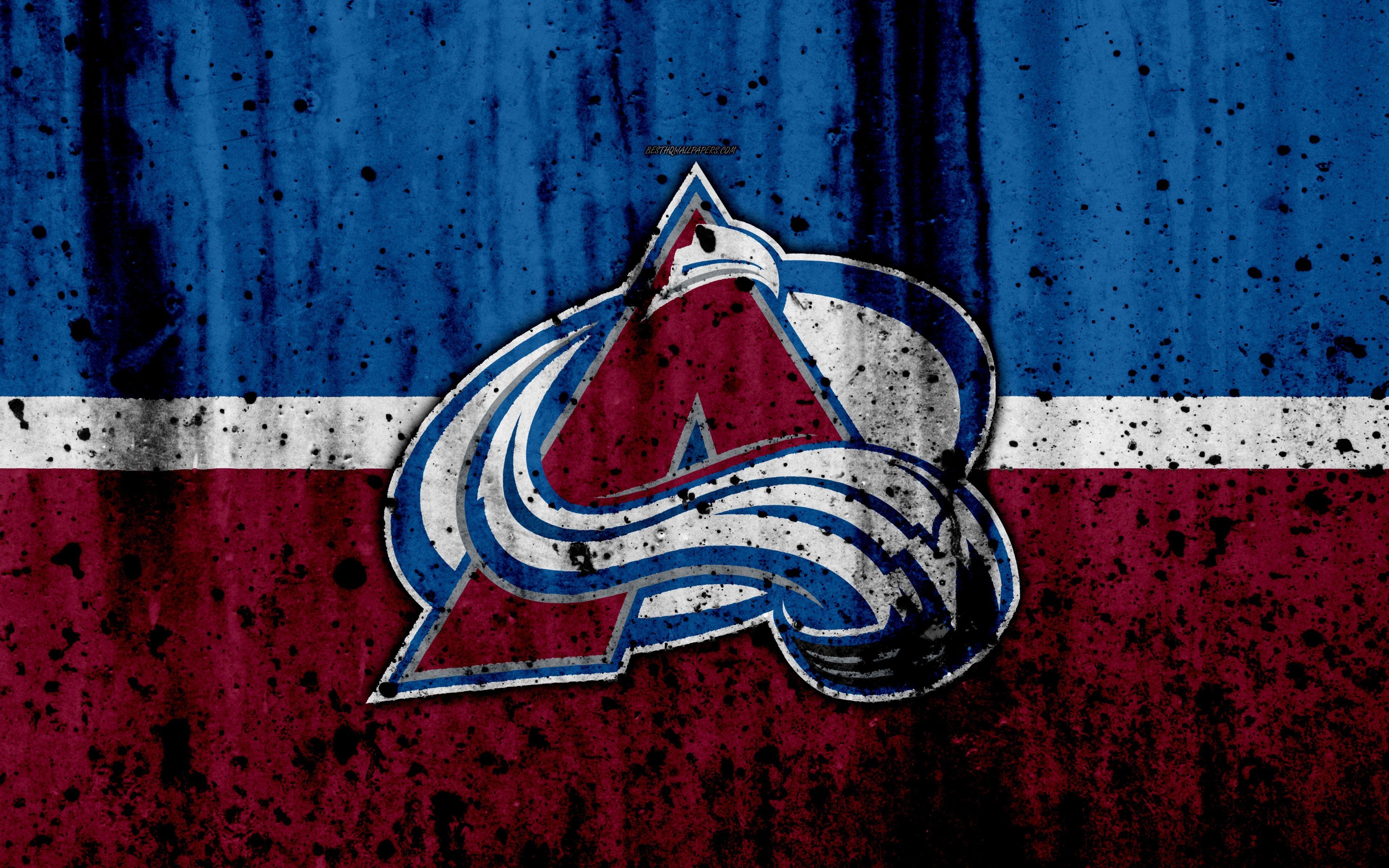 Colorado Avalanche, 4K, Grunge Design, NHL Hockey, Download, 3840x2400 4K Desktop