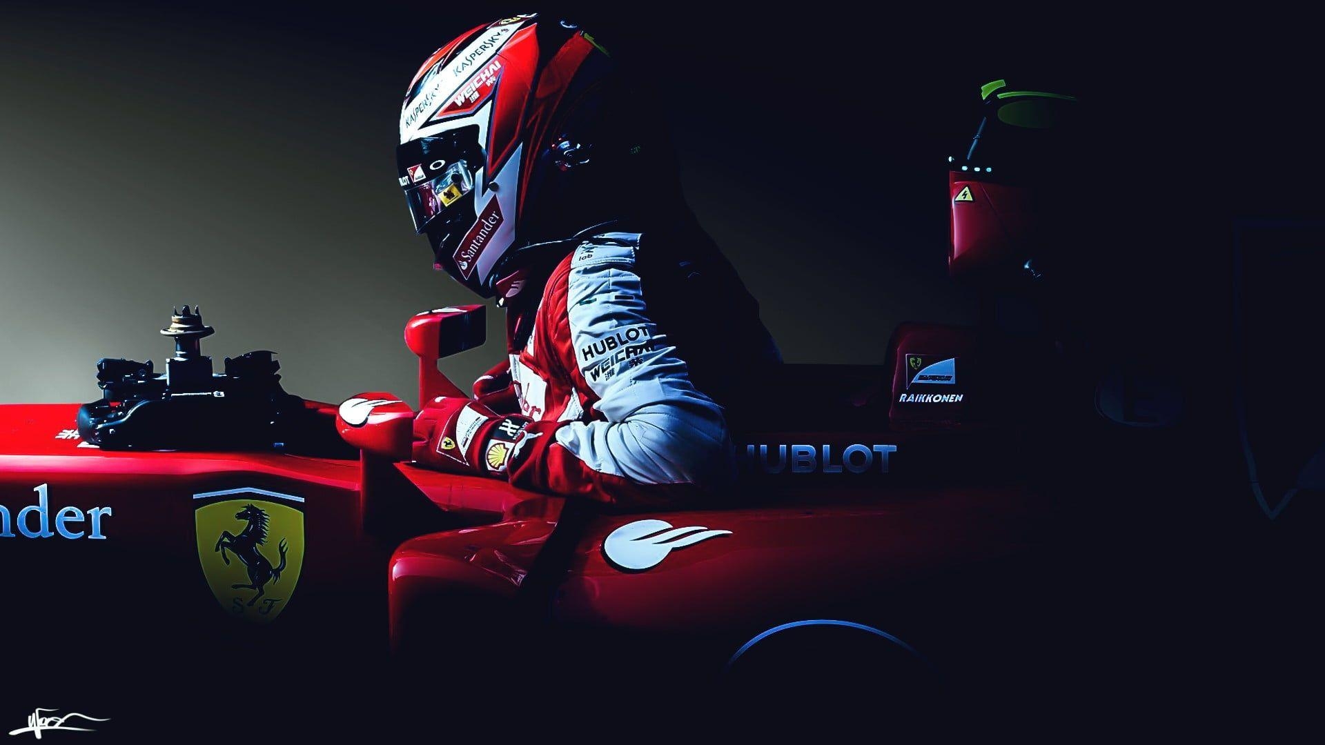 Kimi Räikkönen, Kart, Scuderia, Ferrari, Rot, 1920x1080 Full HD Desktop