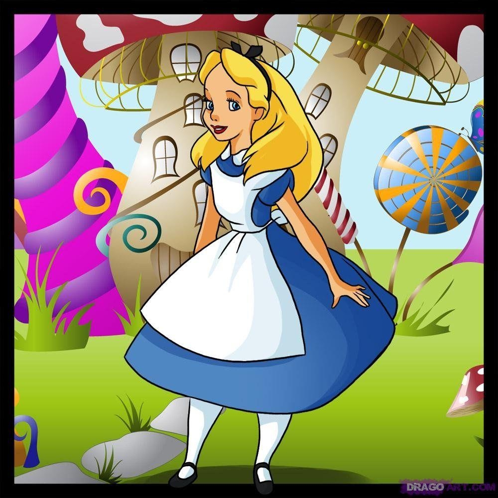 Alice, Wunderland, Zeichentrick, Fantasie, Abenteuer, 1000x1000 HD Handy