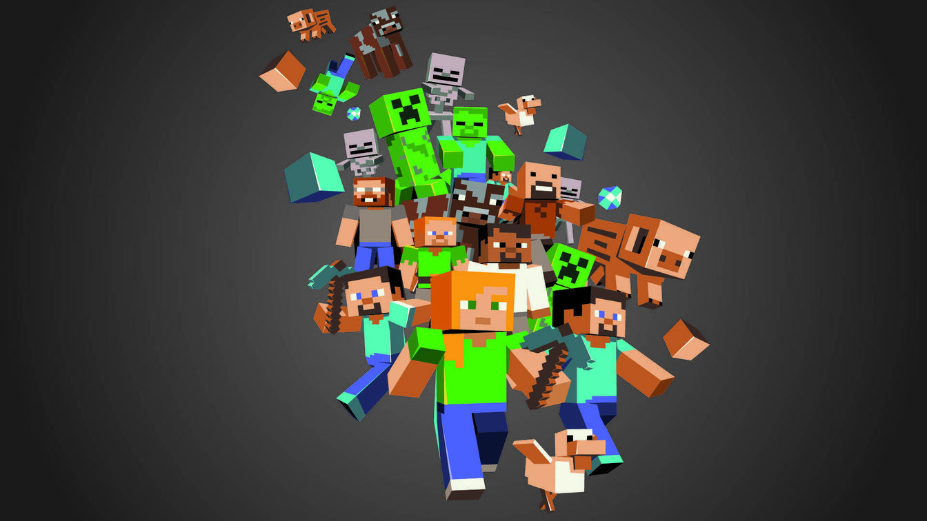 Minecraft, Gaming, 4092px, Bauklötze, Videospiel, 1350x760 HD Desktop