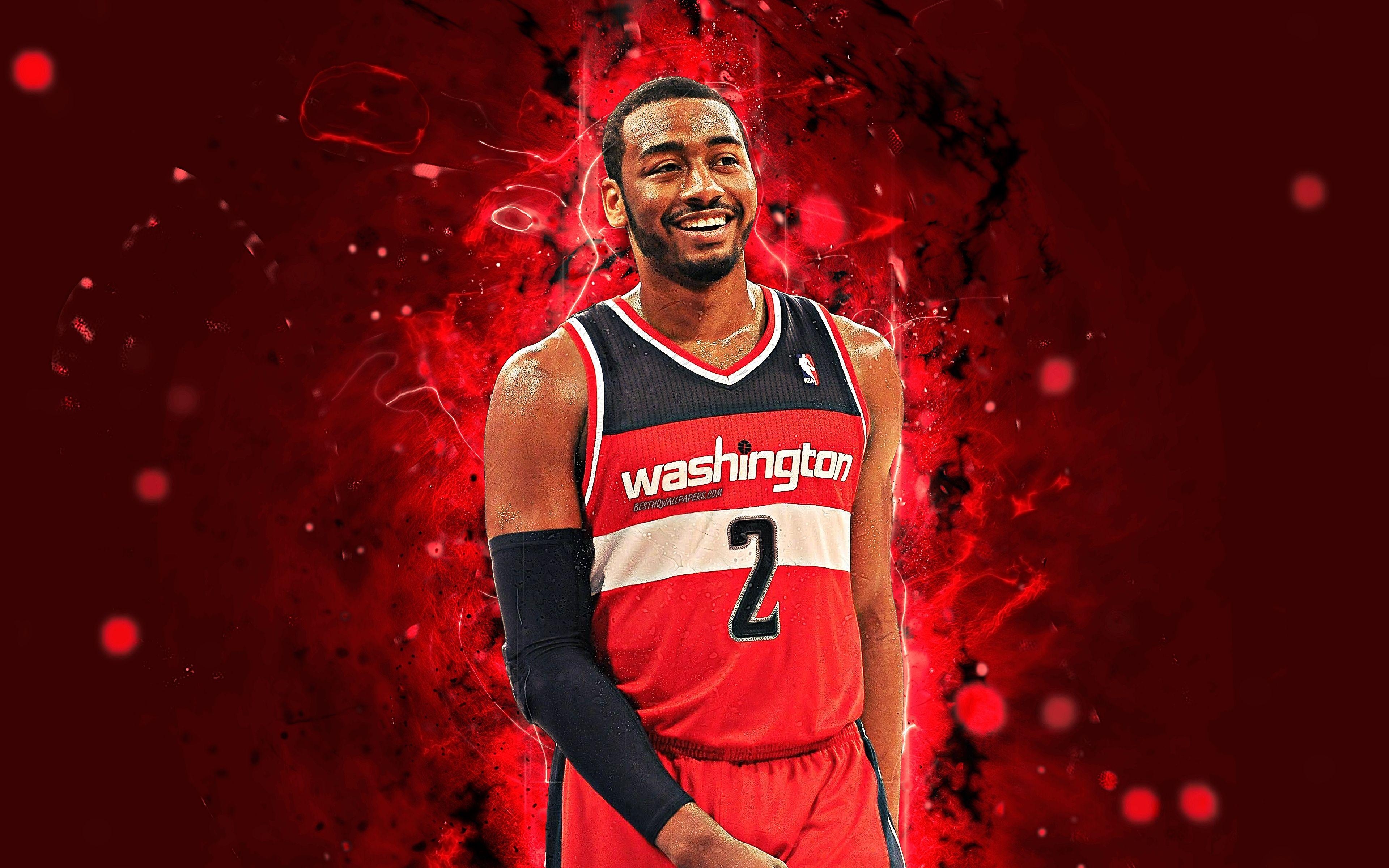 John Wall, 4K, Abstrakte Kunst, Basketball, Sterne, 3840x2400 4K Desktop