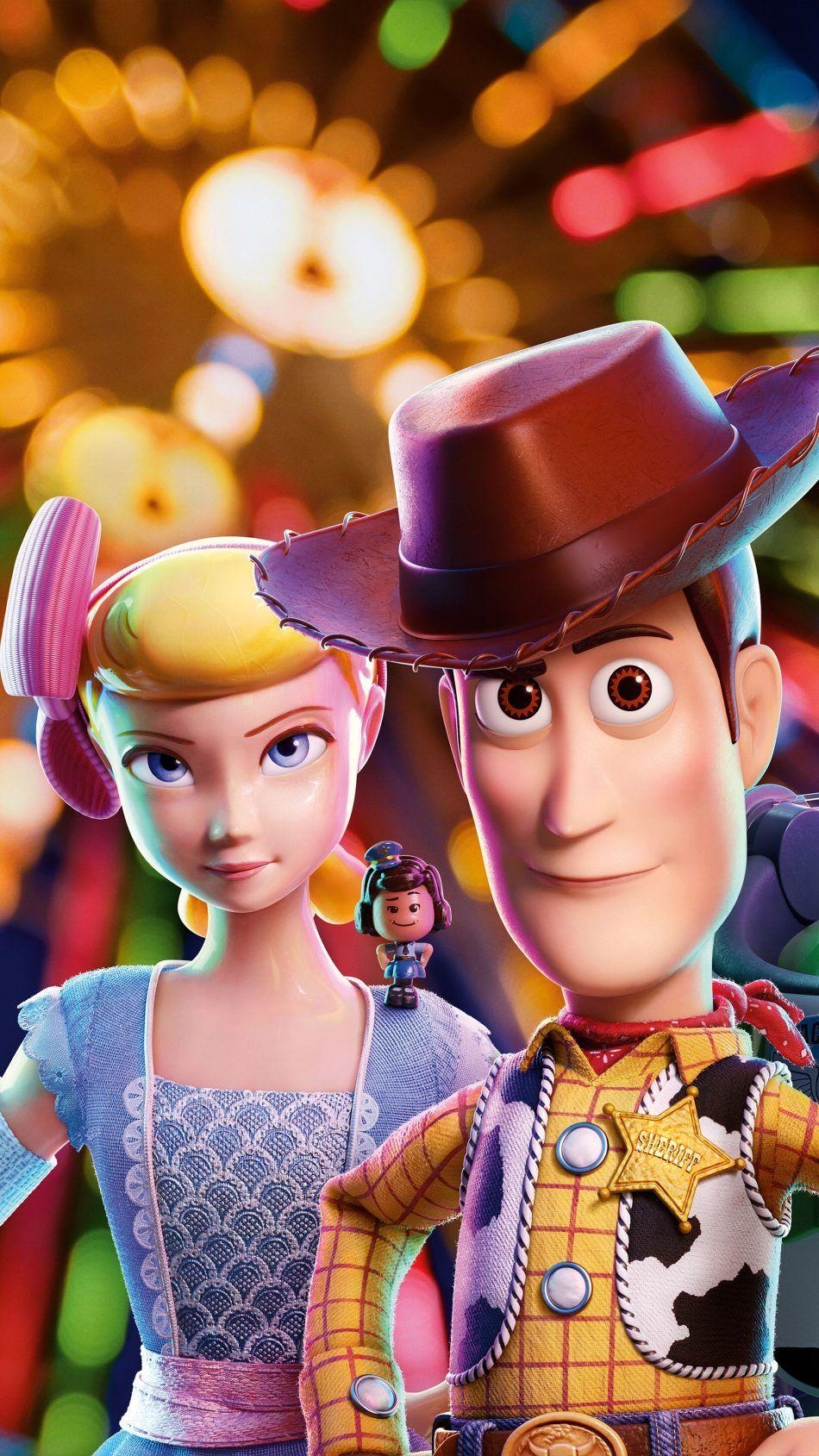 Bo Peep, Woody, Toy Story 4, Cartoon, Animation, 950x1690 HD Handy