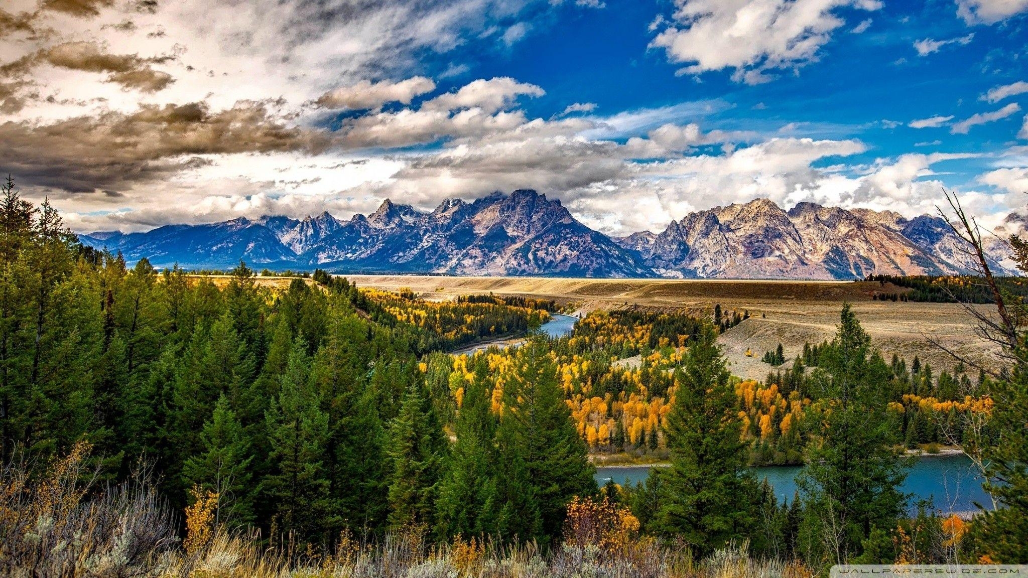 Grand Teton, Nationalpark, Tetons, Reisen, Wyoming, 2050x1160 HD Desktop