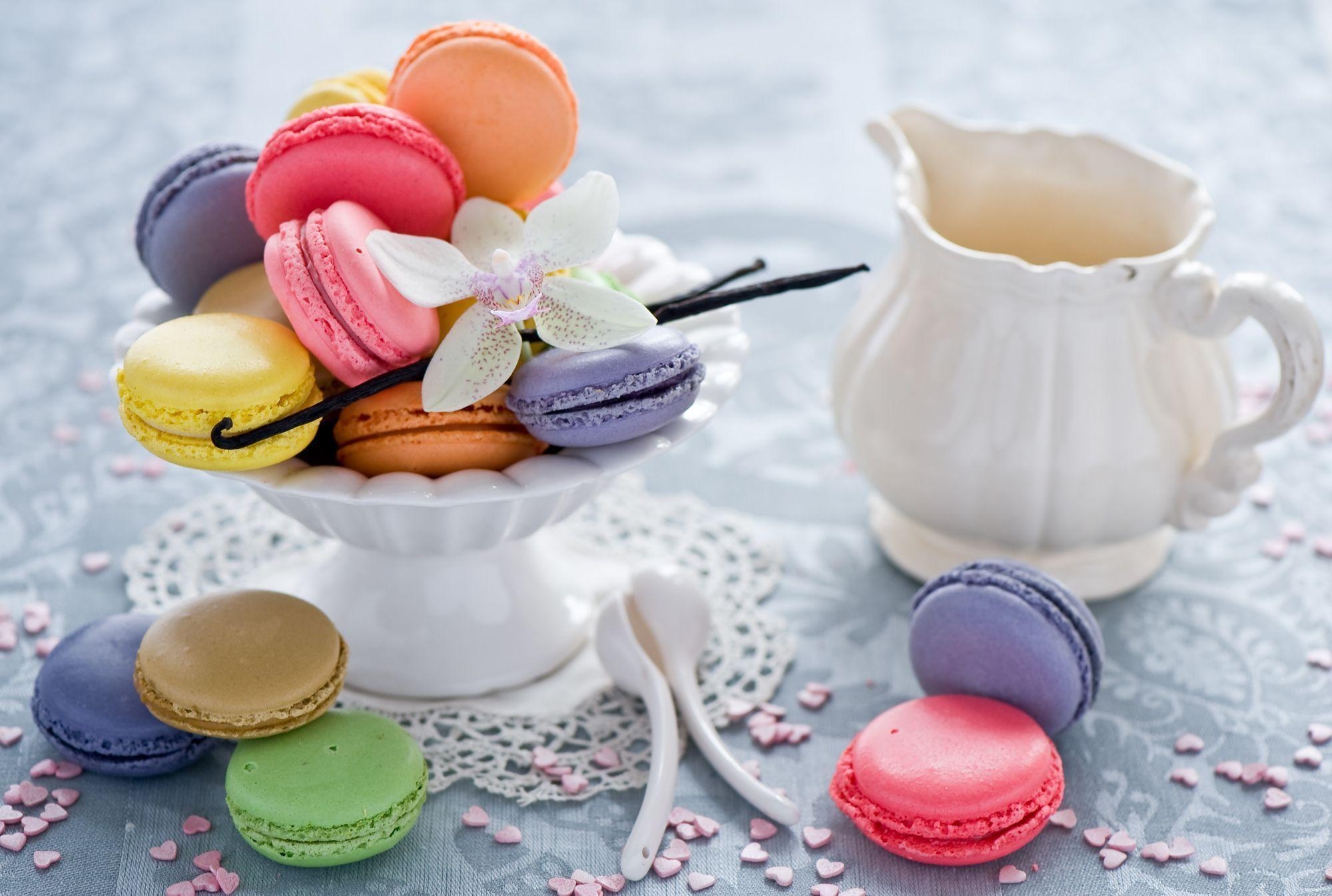 Macaron, französisch, Süßspeise, bunt, Gebäck, 2000x1350 HD Desktop