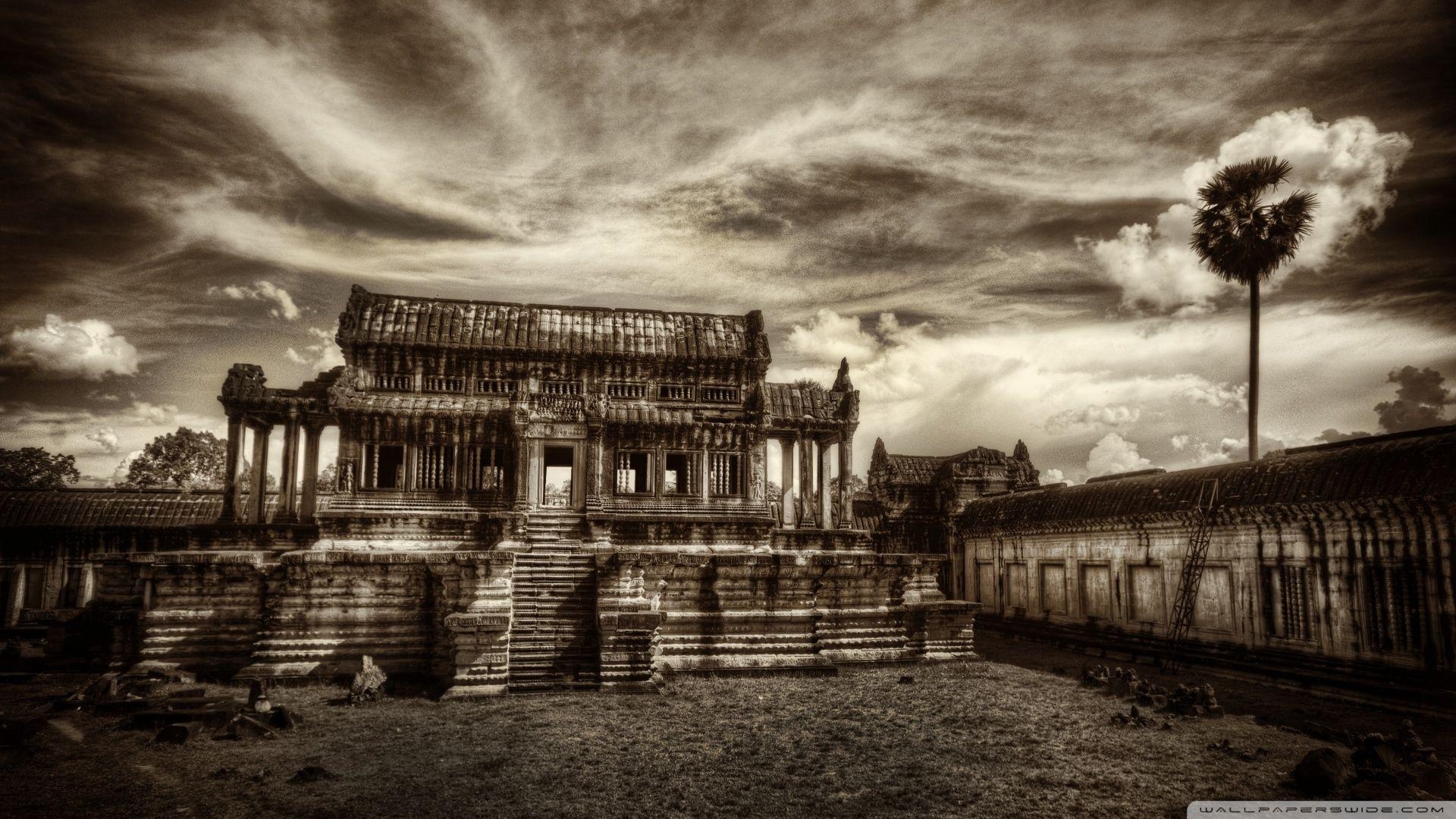 Tempel, Kambodscha, 4K, Ultra HD, Angkor Wat, 1920x1080 Full HD Desktop