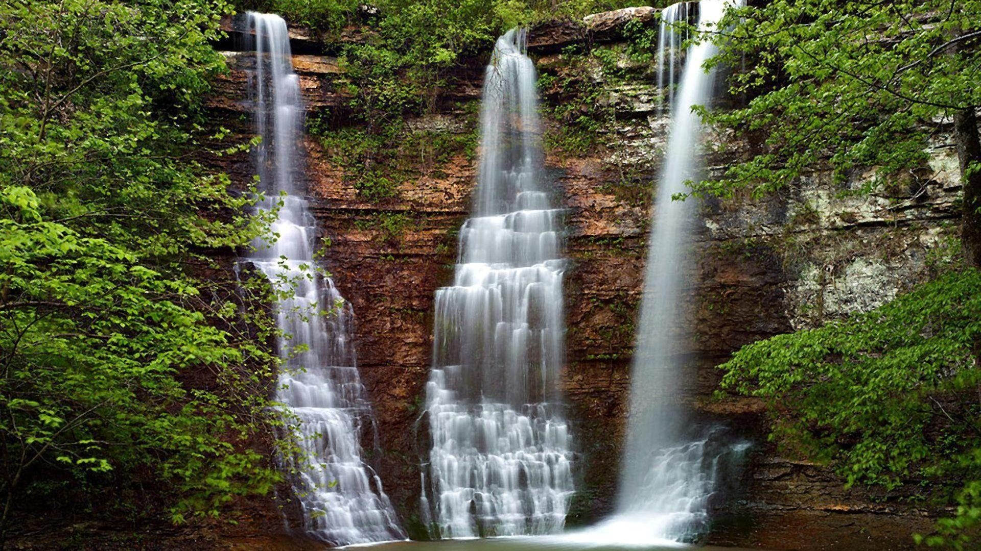 Triple Falls, Arkansas, HD Landschaft, Reise, Wasserfall, 1920x1080 Full HD Desktop