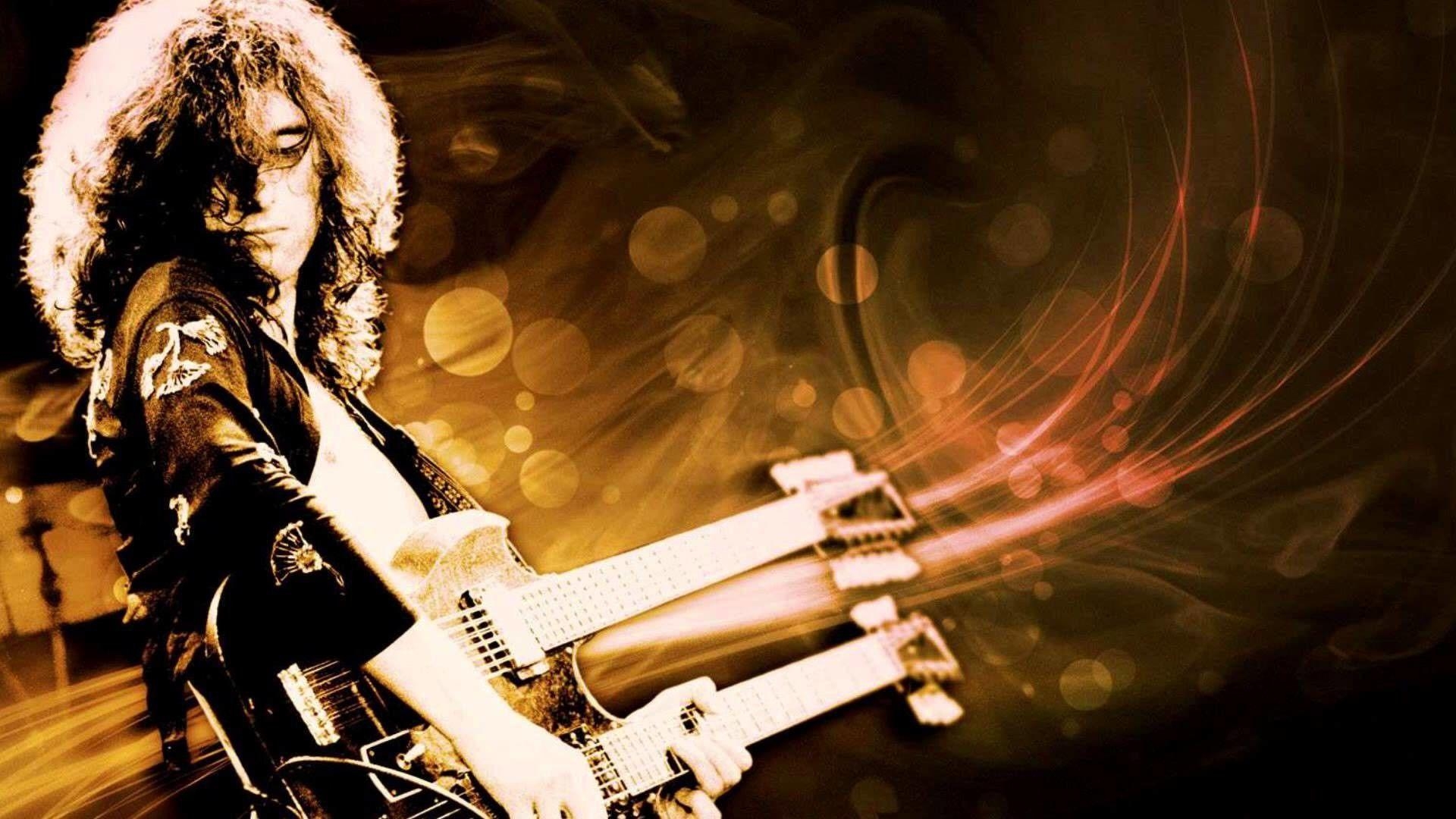 Jimmy Page, Charismatische Rockfigur, Led Zeppelin, Gitarre, Band, 1920x1080 Full HD Desktop