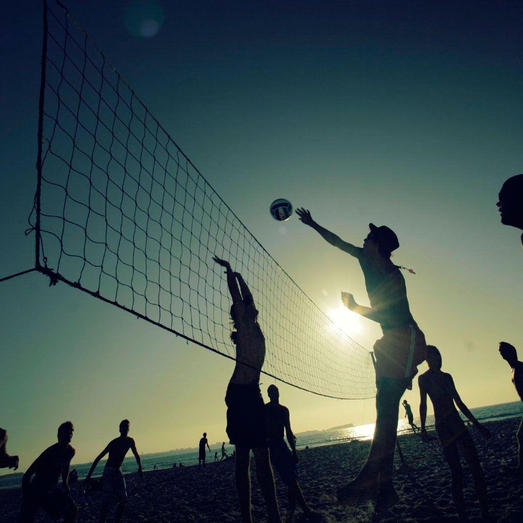 Beach Volleyball, Portugal, iPad, Strand, Hintergrund, 1030x1030 HD Handy