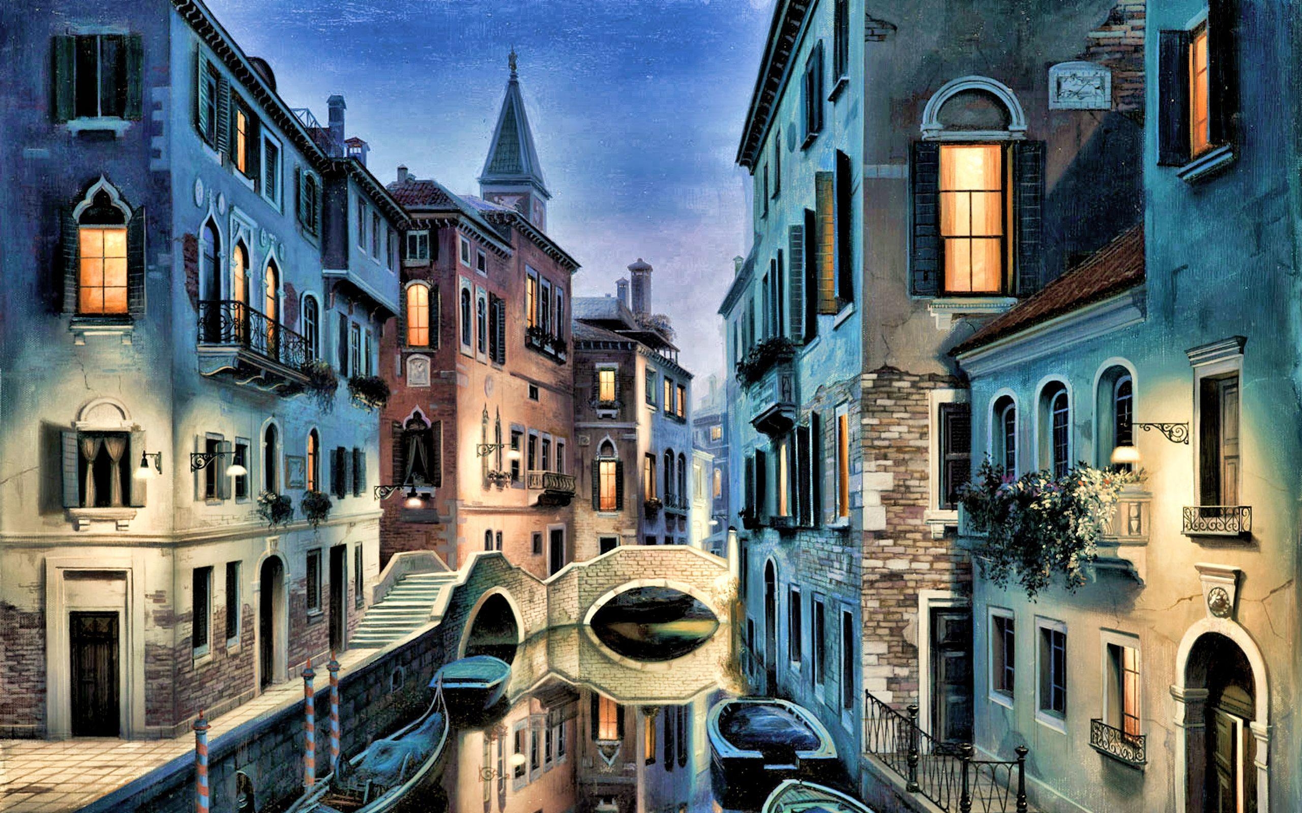 Venedig, Bild, Stadtbild, Italien, Wasserwege, 2560x1600 HD Desktop