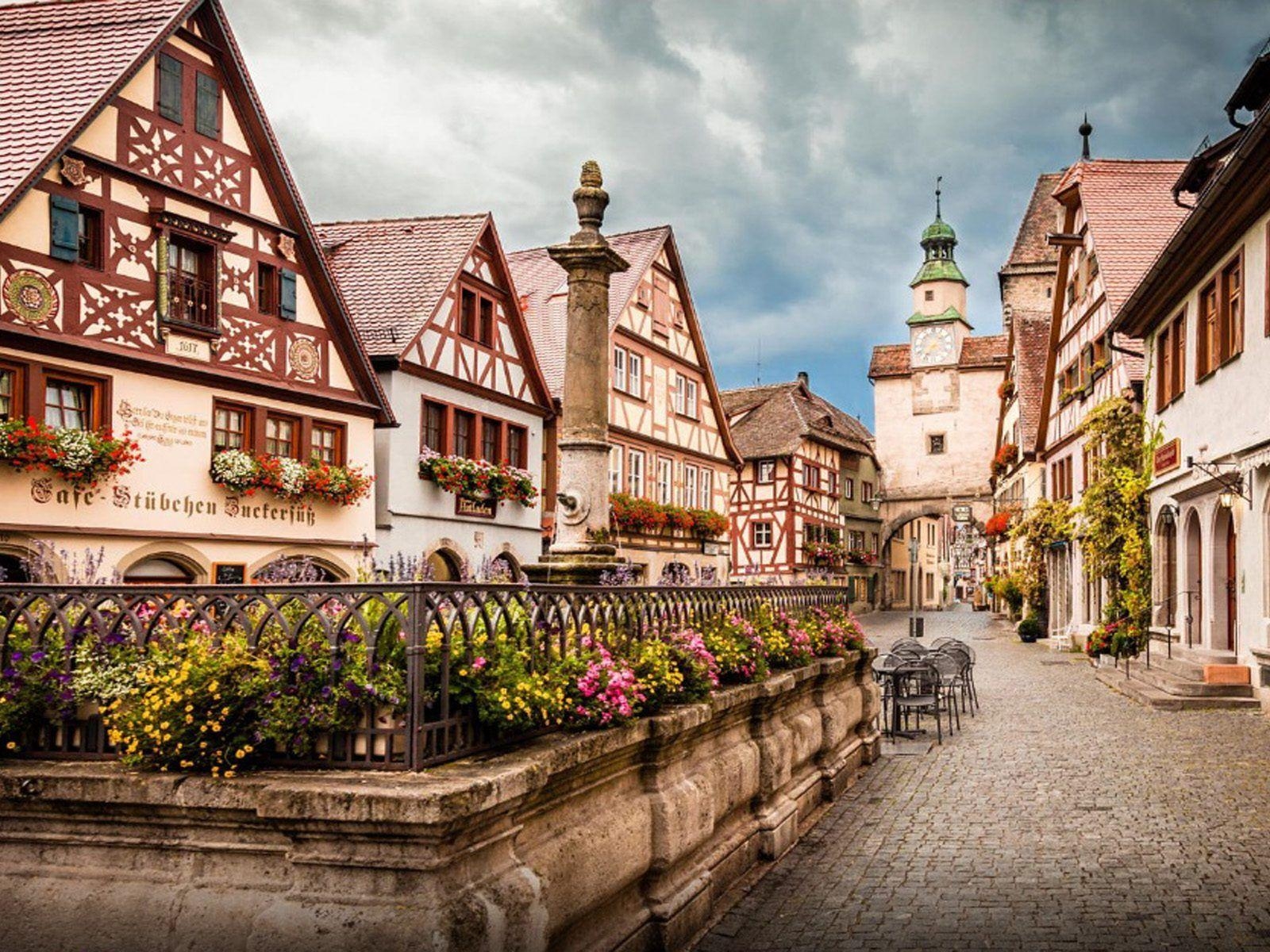 Deutschland, Kleinstadt, Idylle, Tradition, Panorama, 1600x1200 HD Desktop