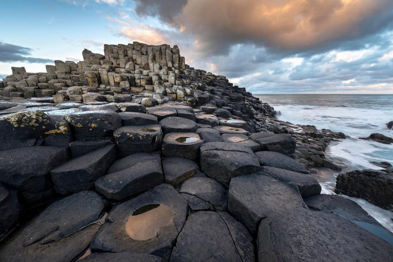 Giants Causeway, Basalt, Natur, Landschaft, Vulkan, 1280x860 HD Desktop