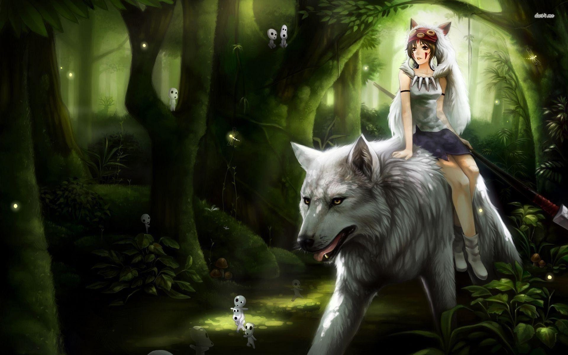 Prinzessin Mononoke, HD, Anime, Qualitätsbild, Wald, 1920x1200 HD Desktop