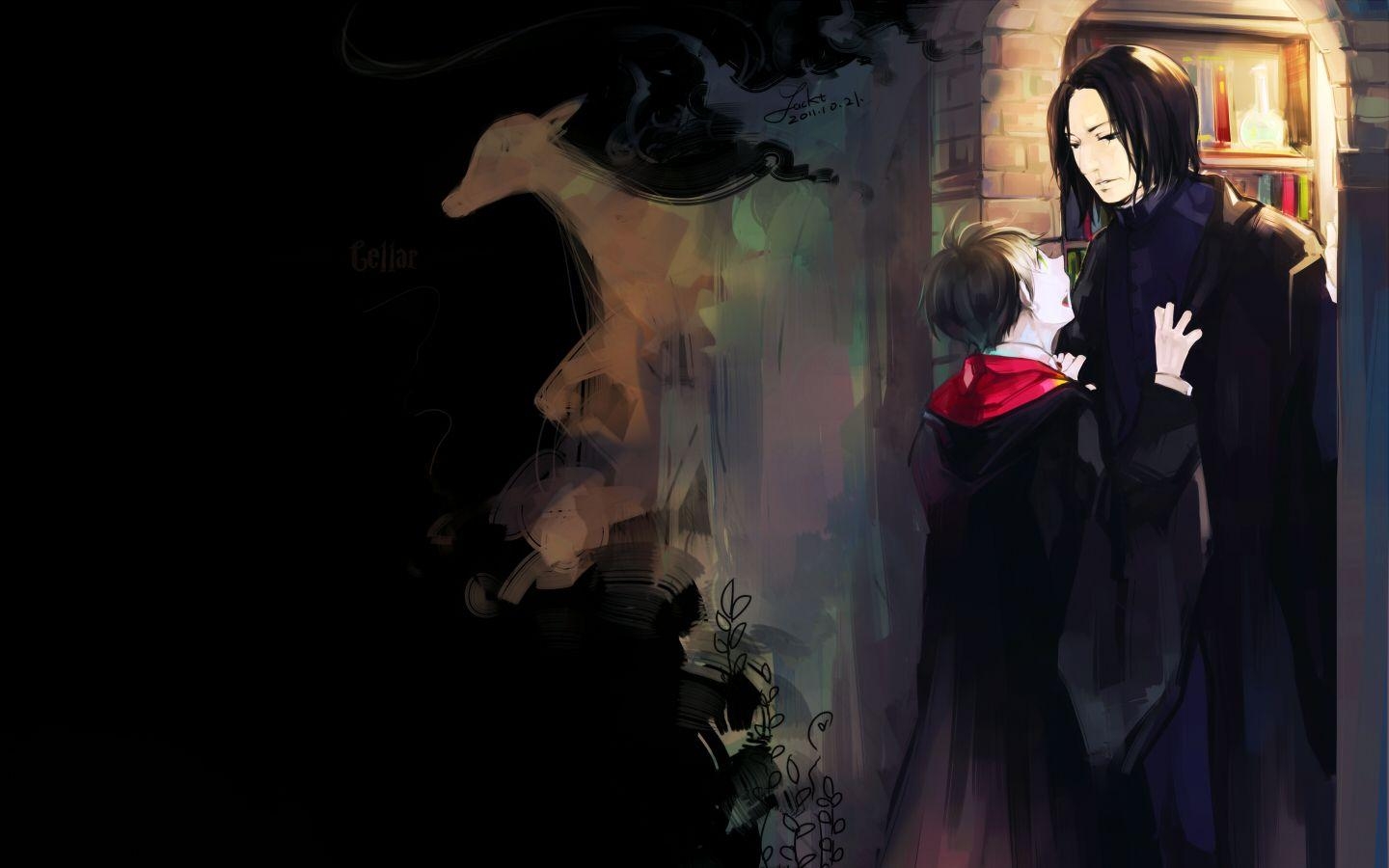 Animes Bild, Severus Snape, Magie, Zauberwelten, Zeichnung, 1440x900 HD Desktop