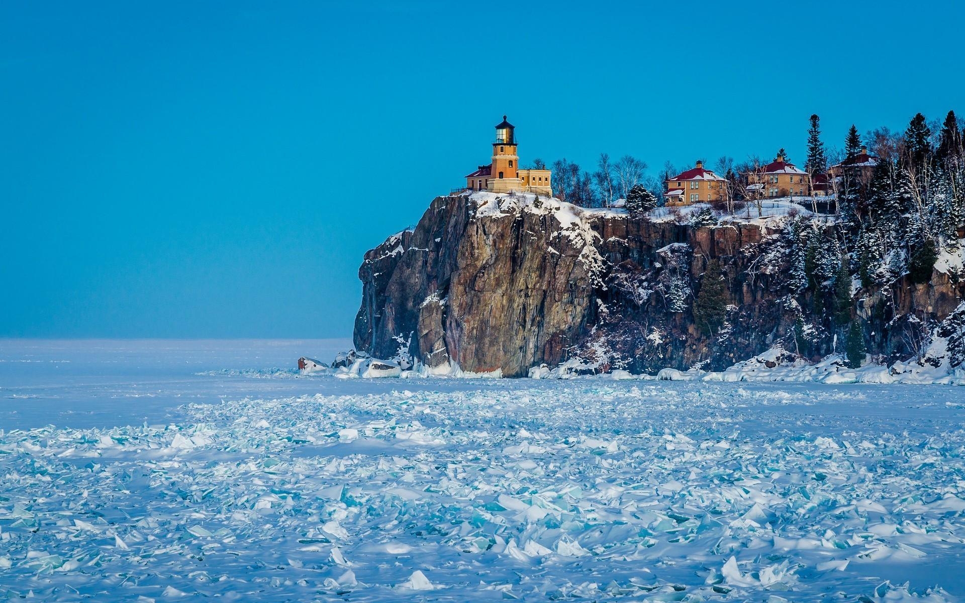 Split Rock Leuchtturm, Lake Superior, Natur, Fotografie, USA, 1920x1200 HD Desktop