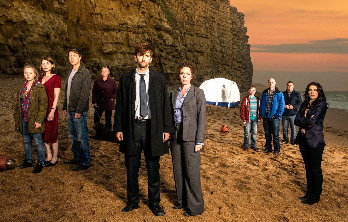 Olivia Colman, Broadchurch, David Tennant, Serie, Schauspielerin, 1340x850 HD Desktop