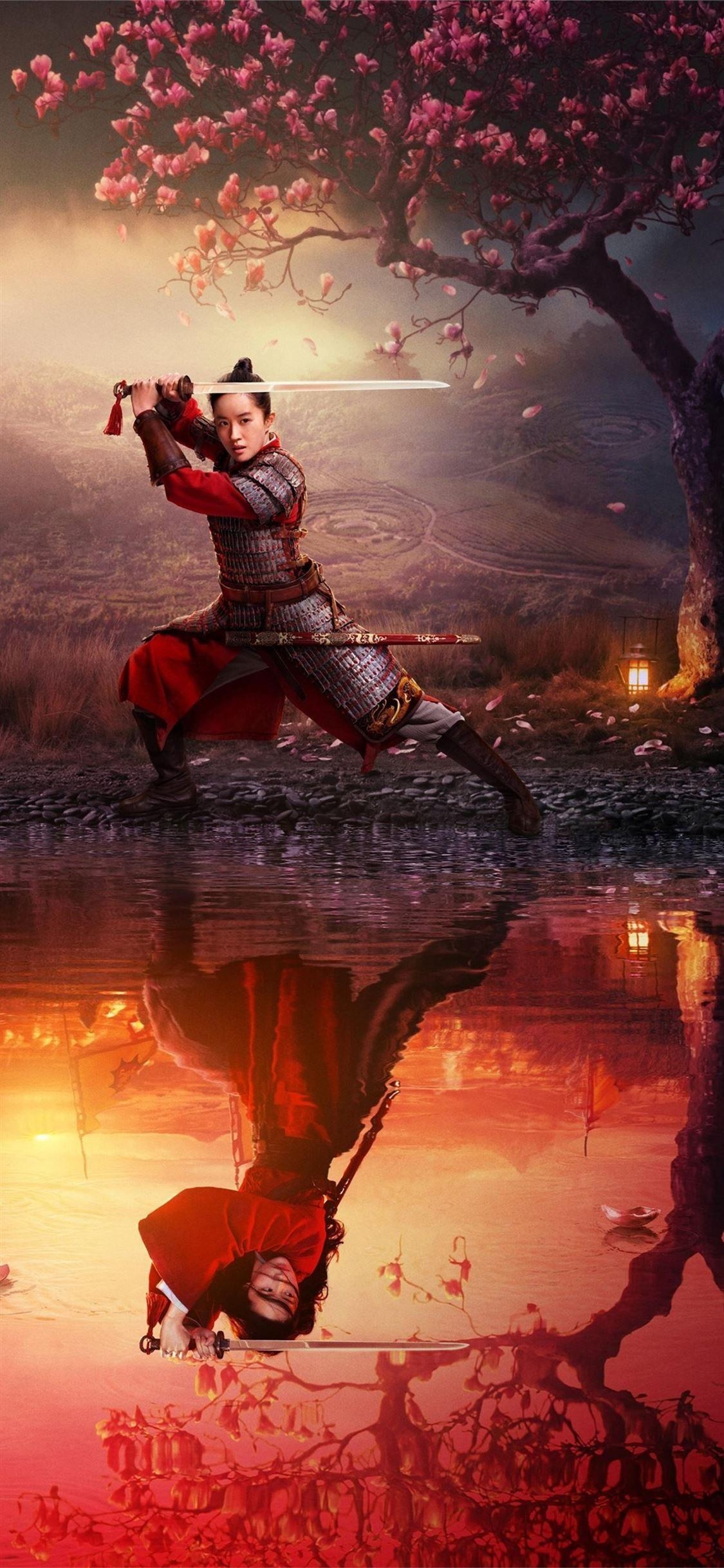 Mulan 2020, Poster, Disney, Liu Yifei, Film, 1130x2440 HD Handy