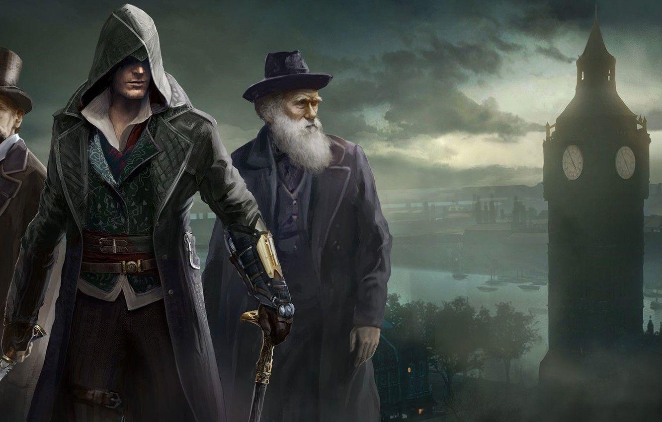 Charles Darwin, London, Assassins Creed, Kunst, Syndicate, 1340x850 HD Desktop