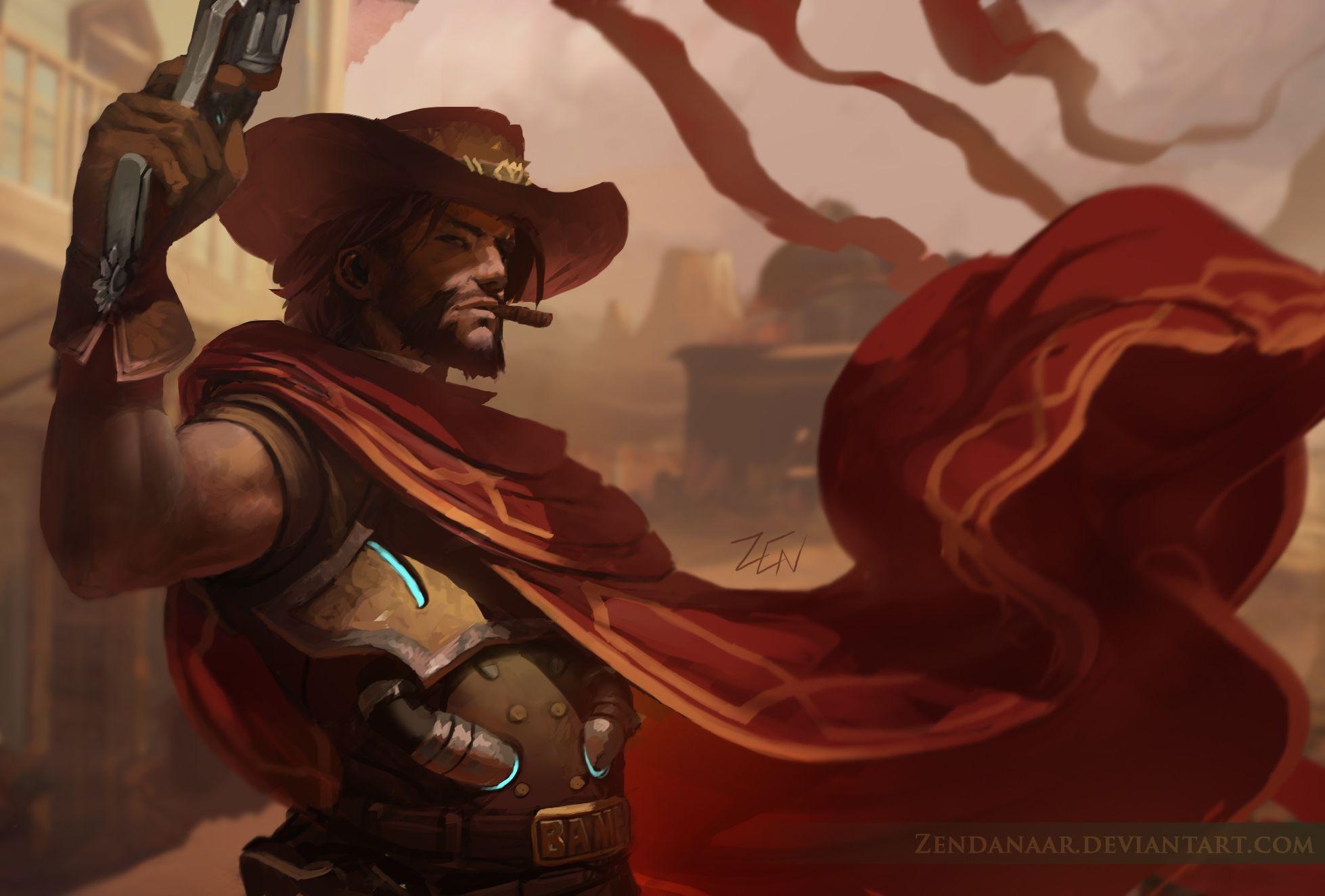 McCree, Overwatch, HD, Hintergrund, Spiel, 1960x1330 HD Desktop